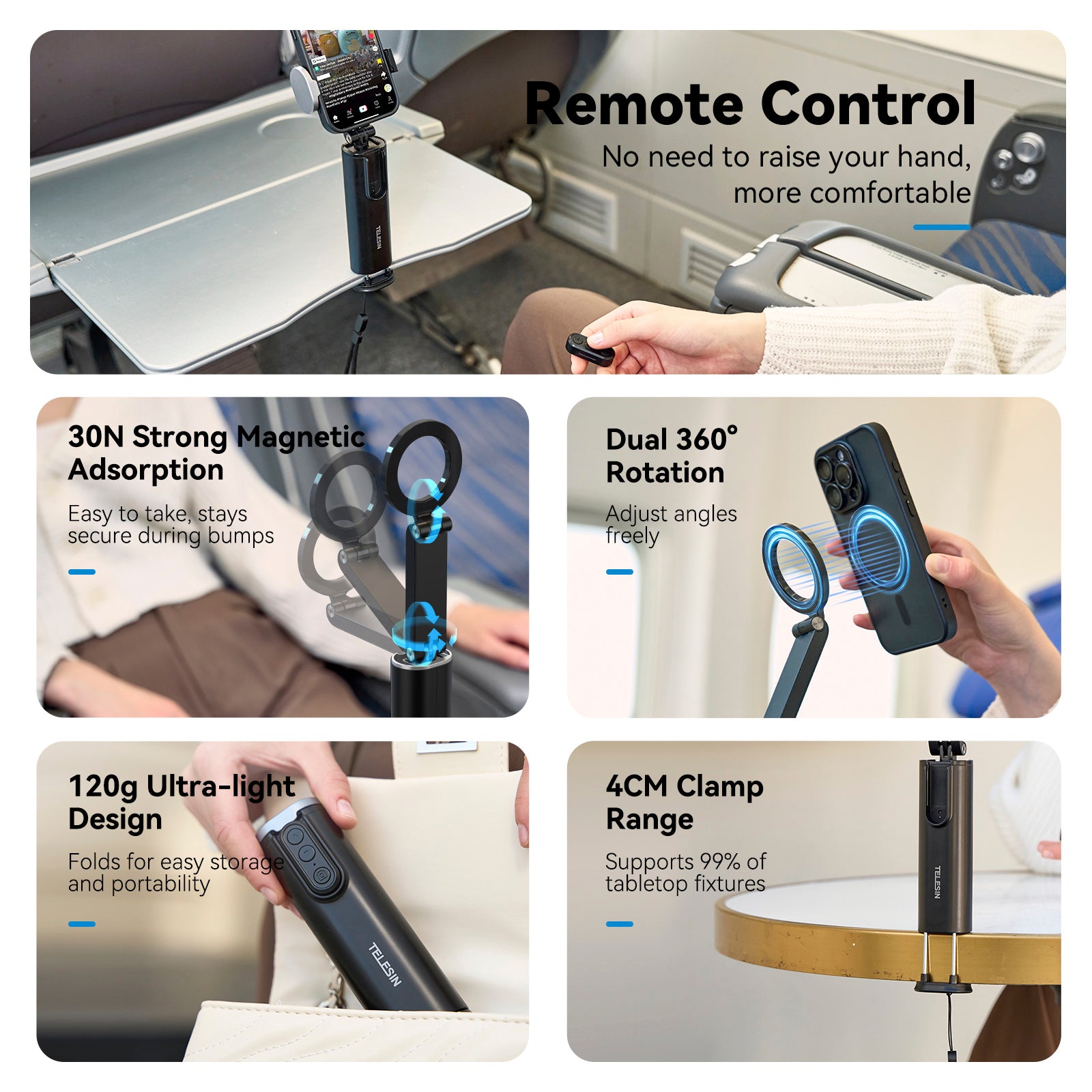 Travel Photography Mobile Phone Holder Remote Control Short Video Lazy Holder