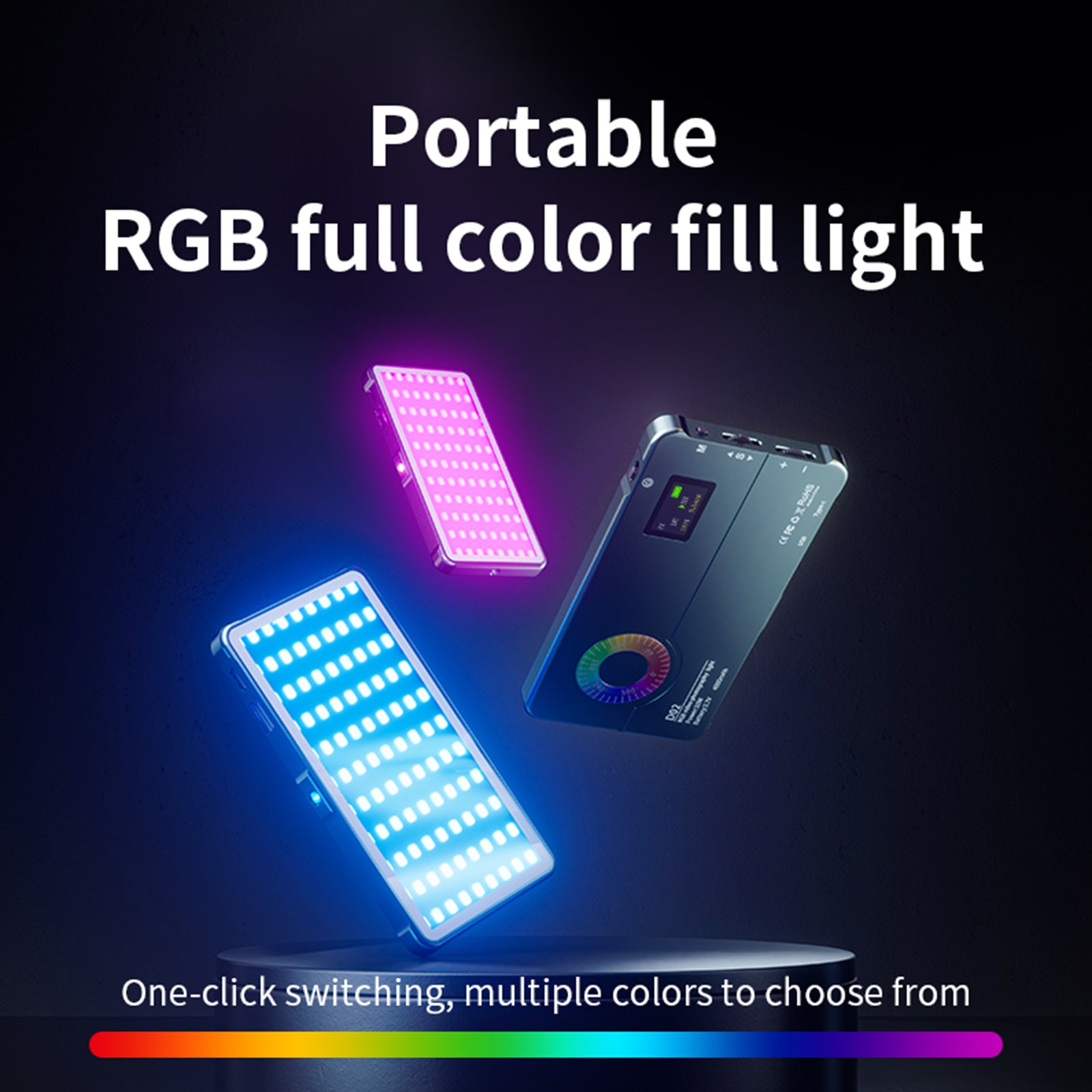 D02 RGB-invullicht videocamera Mobiele telefoon Live full-color led-invullicht