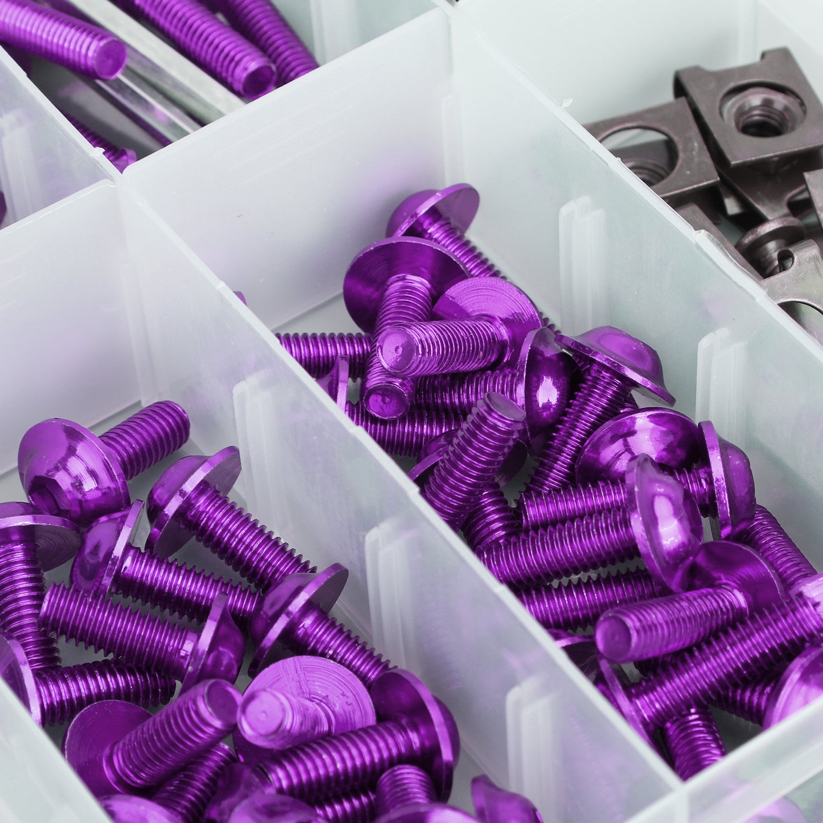 177PCS Sportbikes Motorcycle Fairing Bolts Kit M5/M6 Fastener Screws Purple