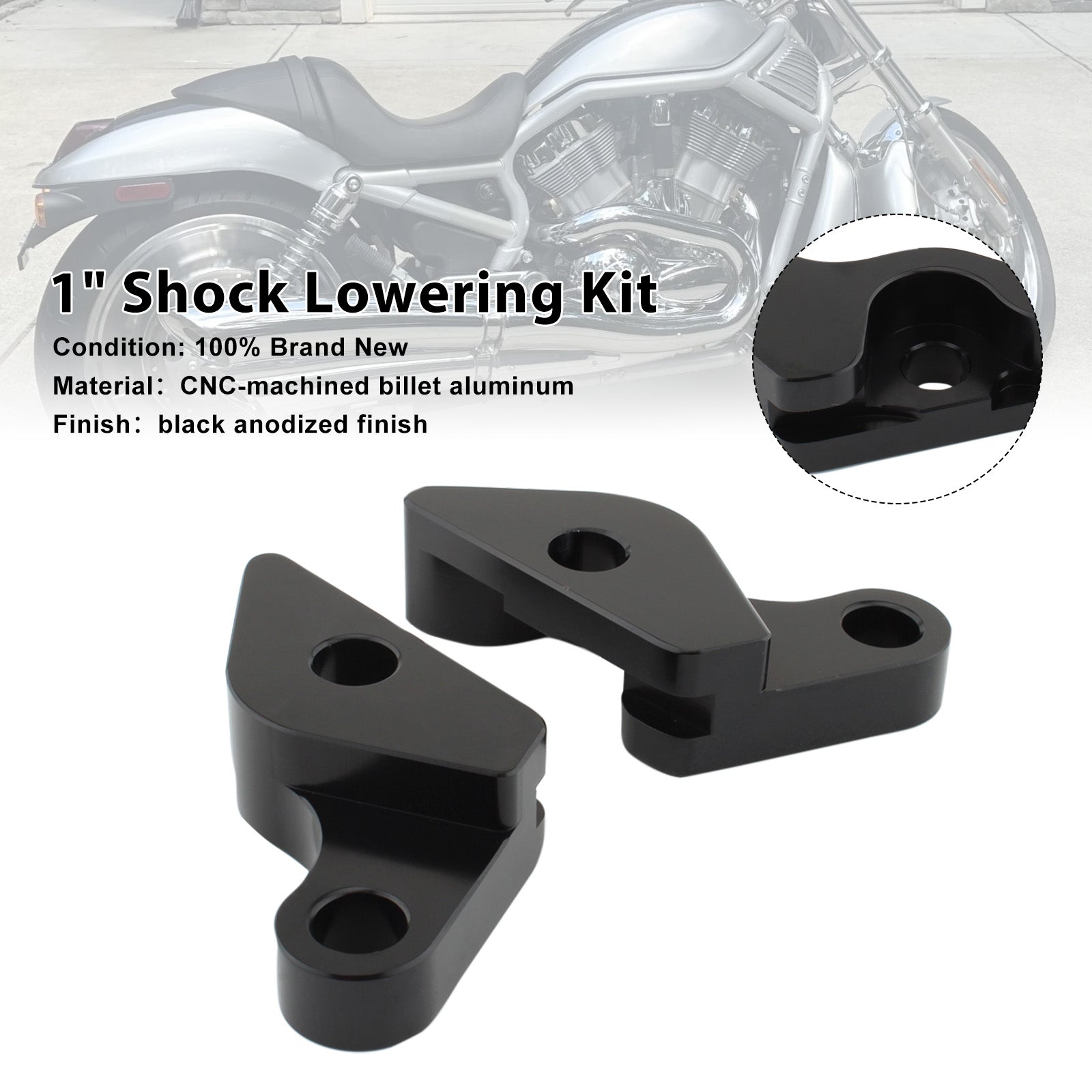 2007-2017HARLEY VRSC V-ROD  1" Shock Lowering Kit