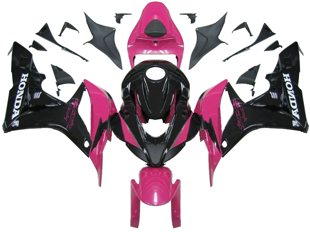 2007-2008 Honda CBR 600 RR Pink Black Honda Racing Fairings Generic