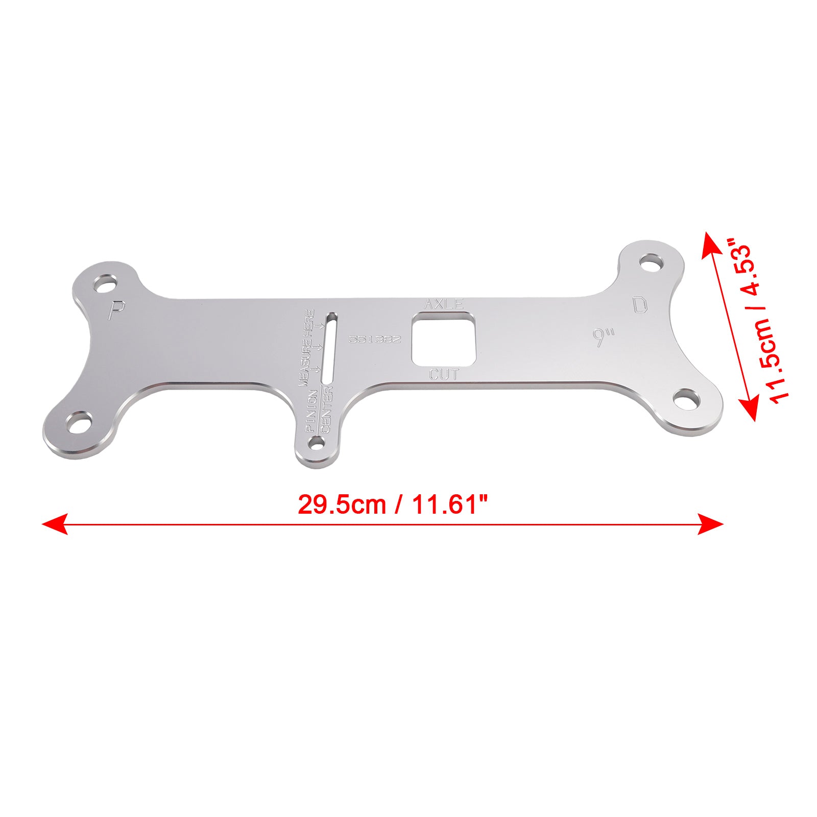 9" Guia de corte estreito para tubo de eixo traseiro, ferramenta para osso de cachorro de pinhão traseiro para Ford
