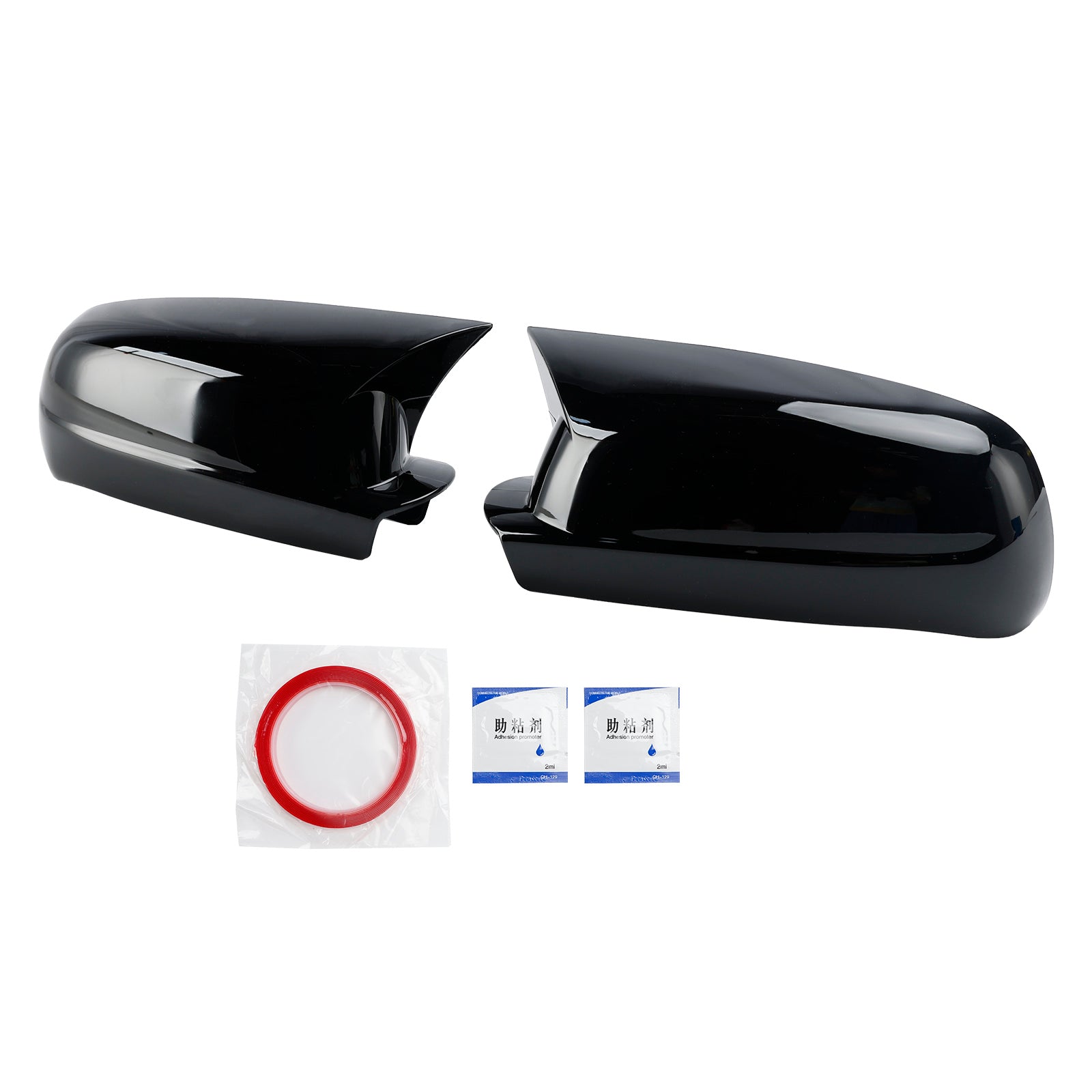 1998-2002 VW Passat B5 Gloss Black Wing Door Mirror Cover Caps Left + Right 3B0857537B