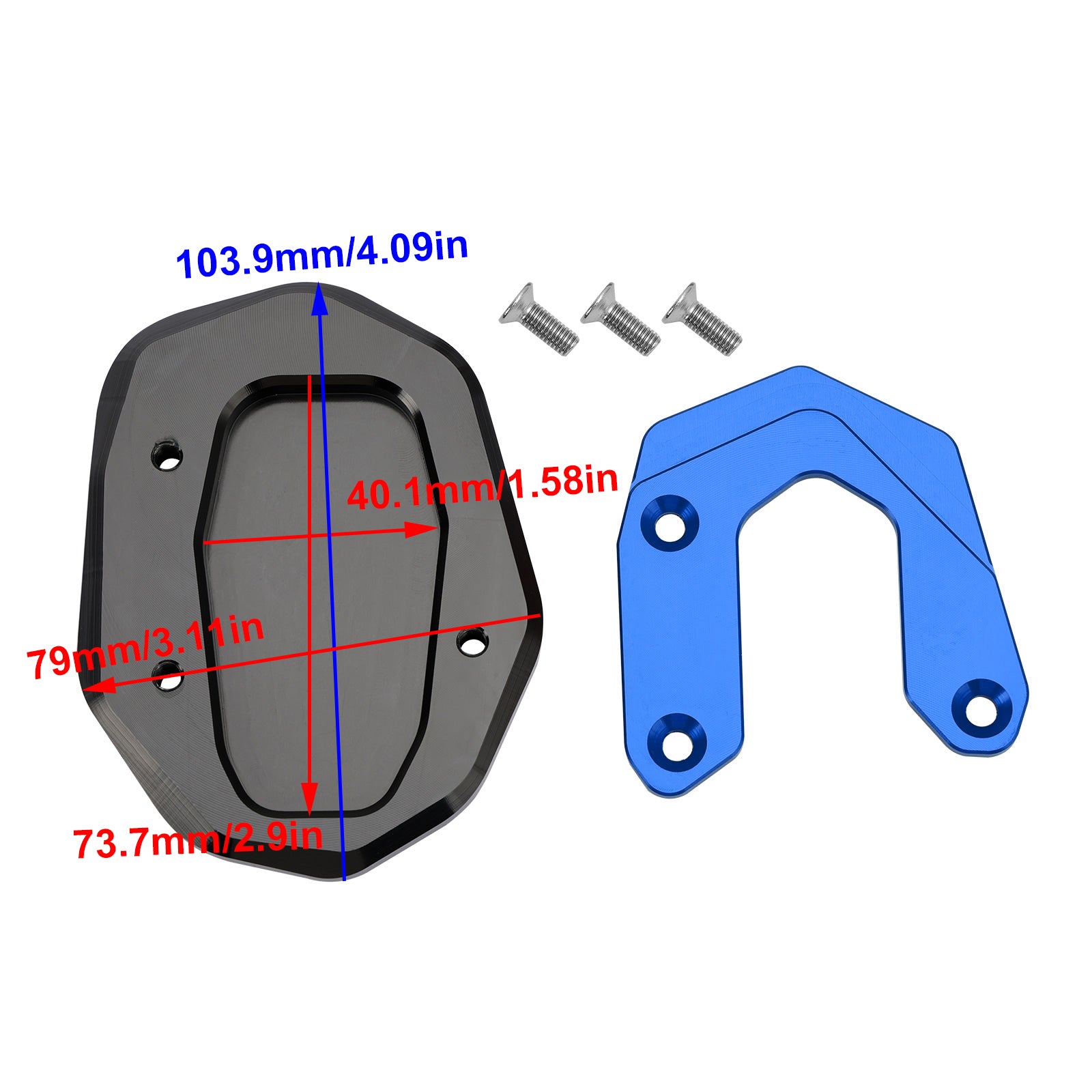 Kickstand Enlarge Plate Pad fit for Ducati Scrambler 400/800/1100 2015-2020