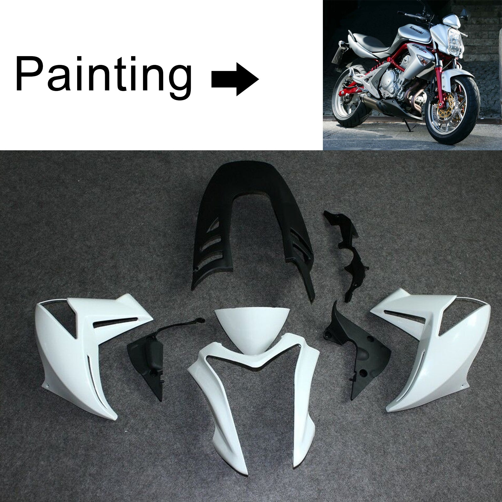 2009-2011 Kawasaki ER-6N ER6N Injection Fairing Kit Bodywork