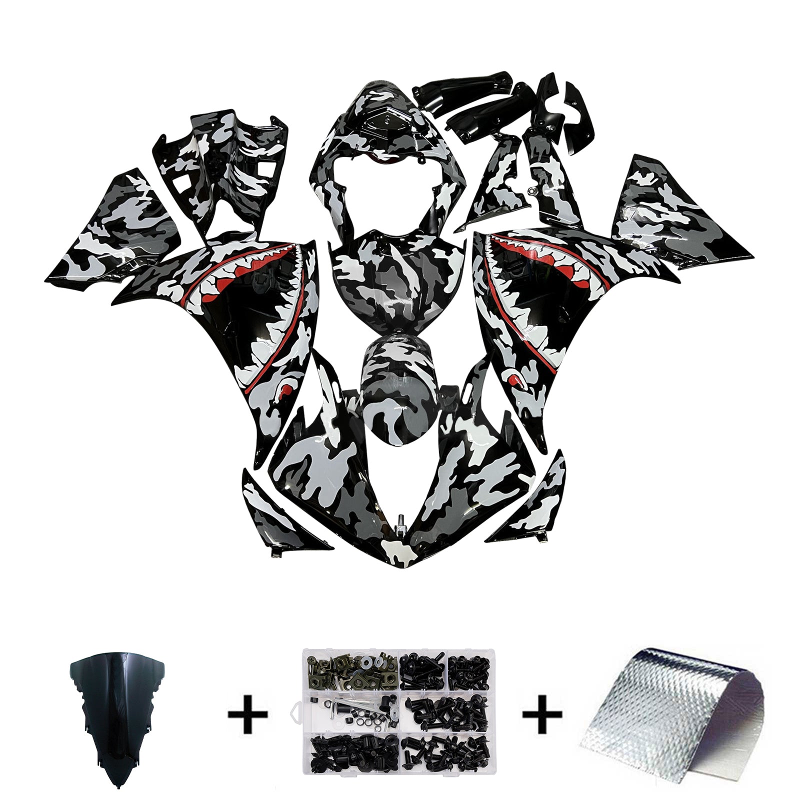 Kit de carénage d'injection carrosserie plastique ABS pour Yamaha YZFR1 YZF-R1 2009-2011