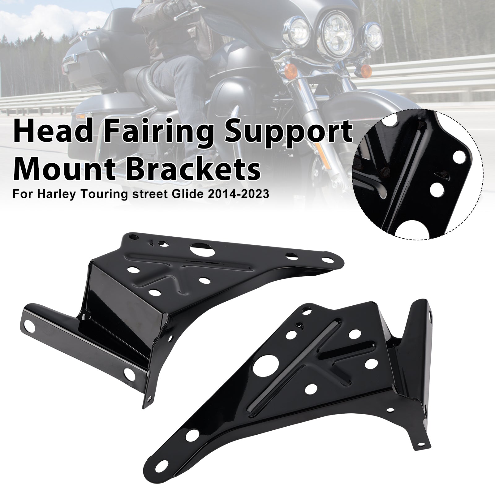 2014-2023 Harley Touring Street Glide Head Mount Držiaky 57000169 57000170