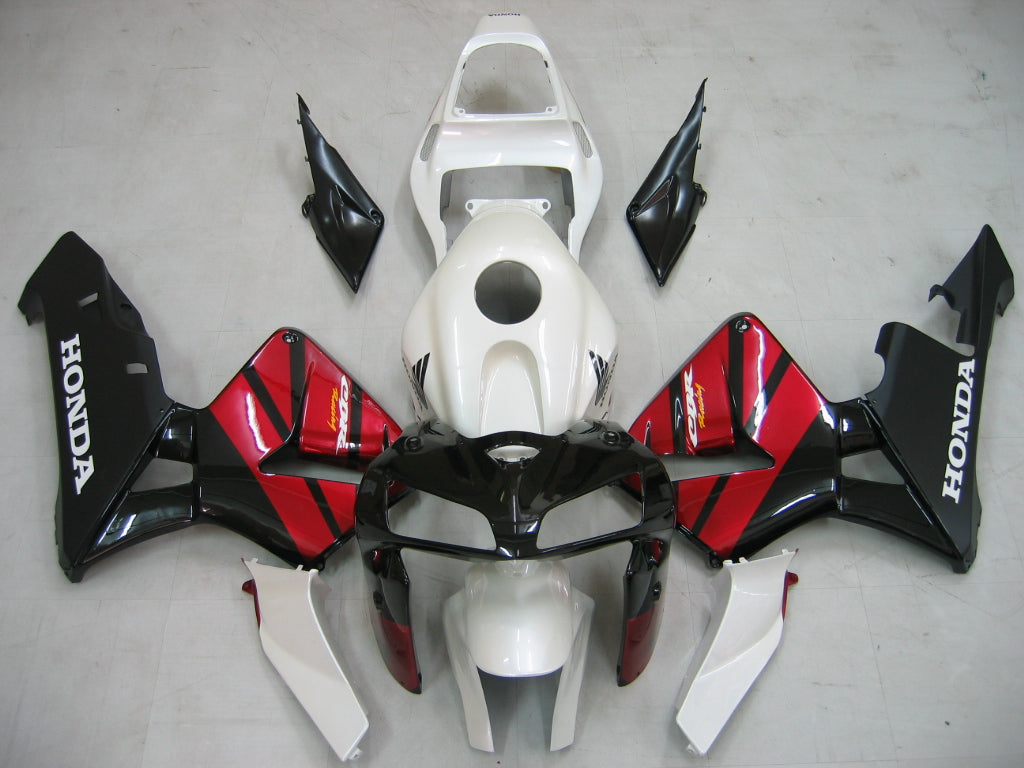 2005-2006 CBR600RR Bodywork Fairing White ABS Injection Molded Plastics Set Generic