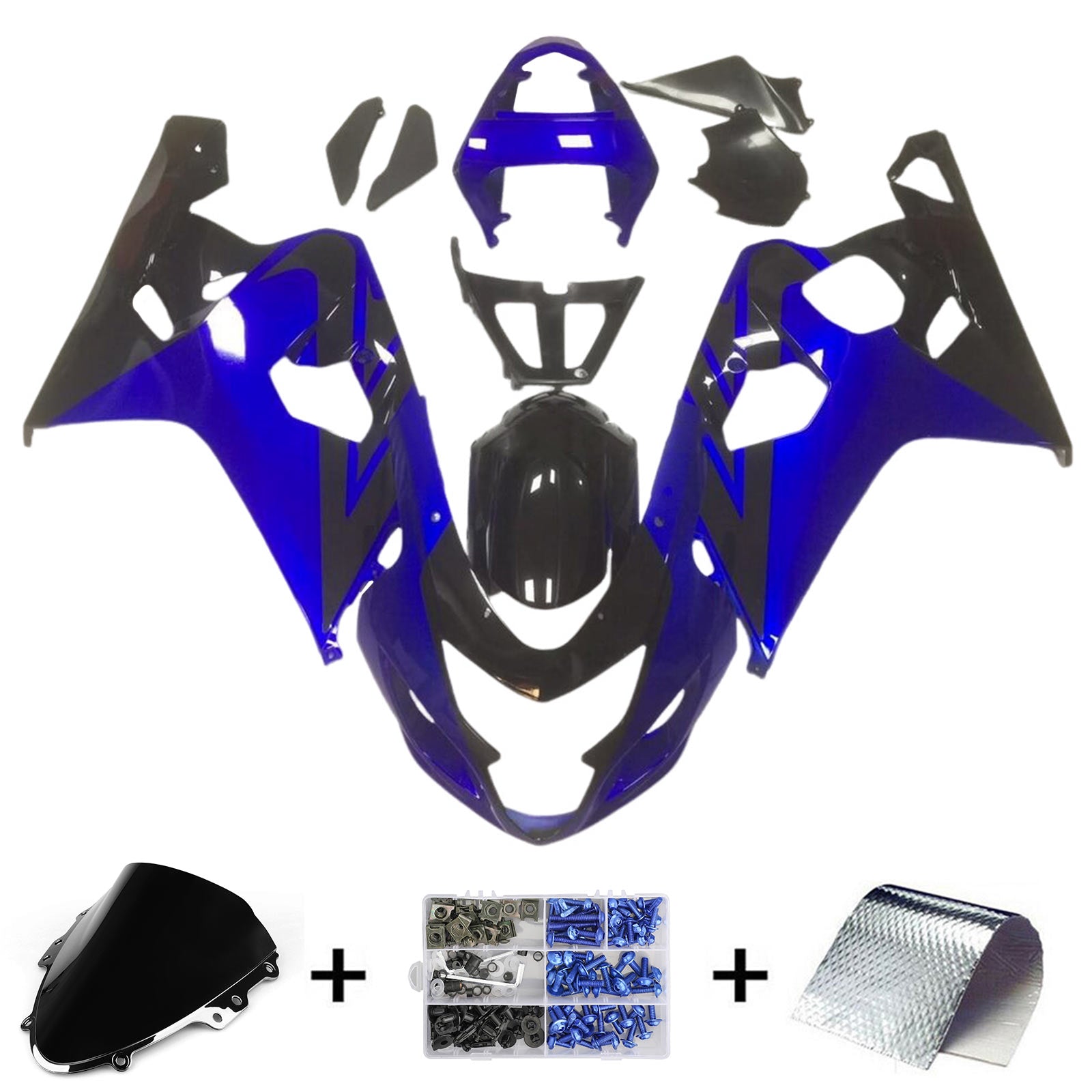 2004-2005 Suzuki GSXR 600/750 K4 Kit de carénage d'injection carrosserie plastique ABS