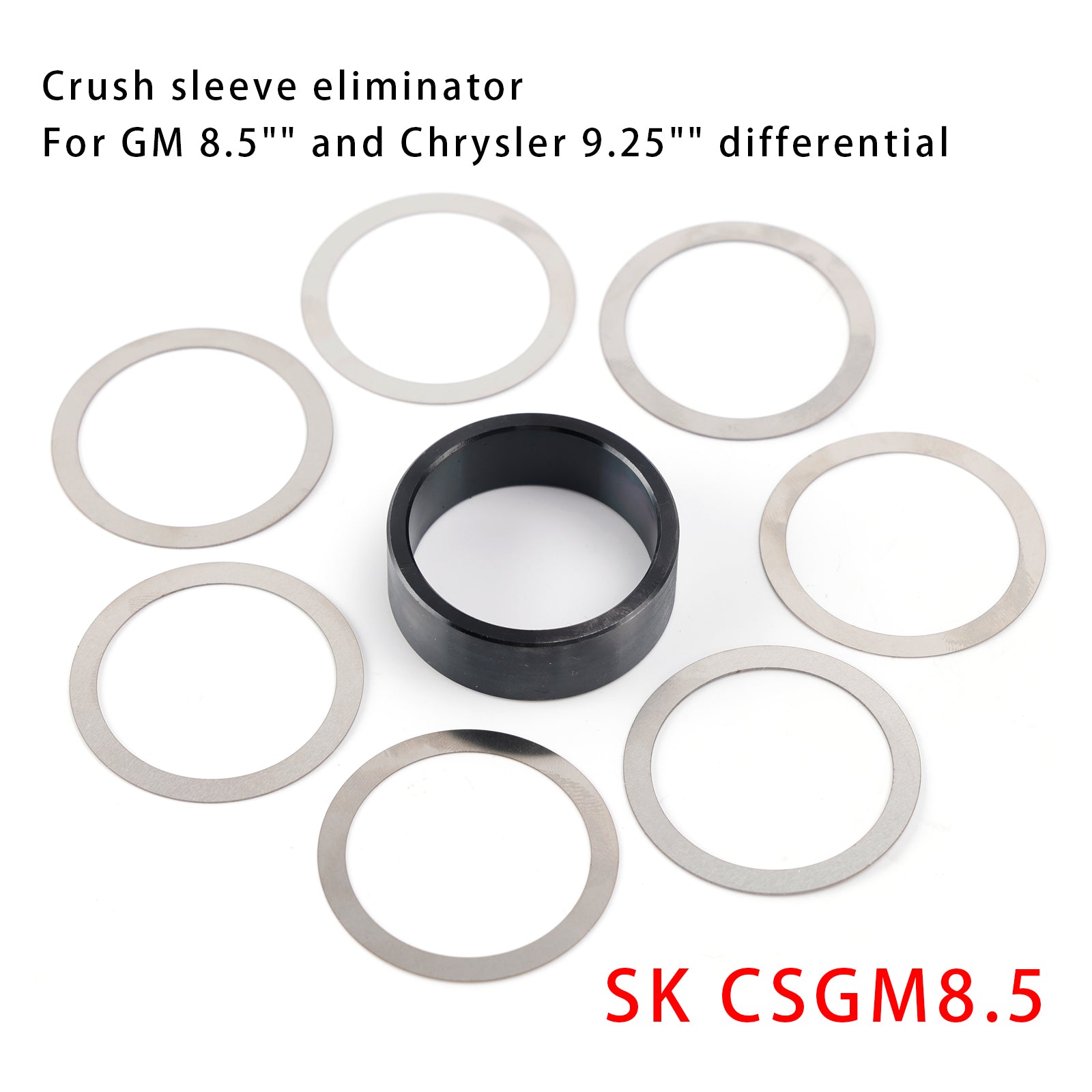 Gear & Axle (SK CSGM8.5) Kit d’élimination des manchons d’écrasement pour GM 8.5 Differentia