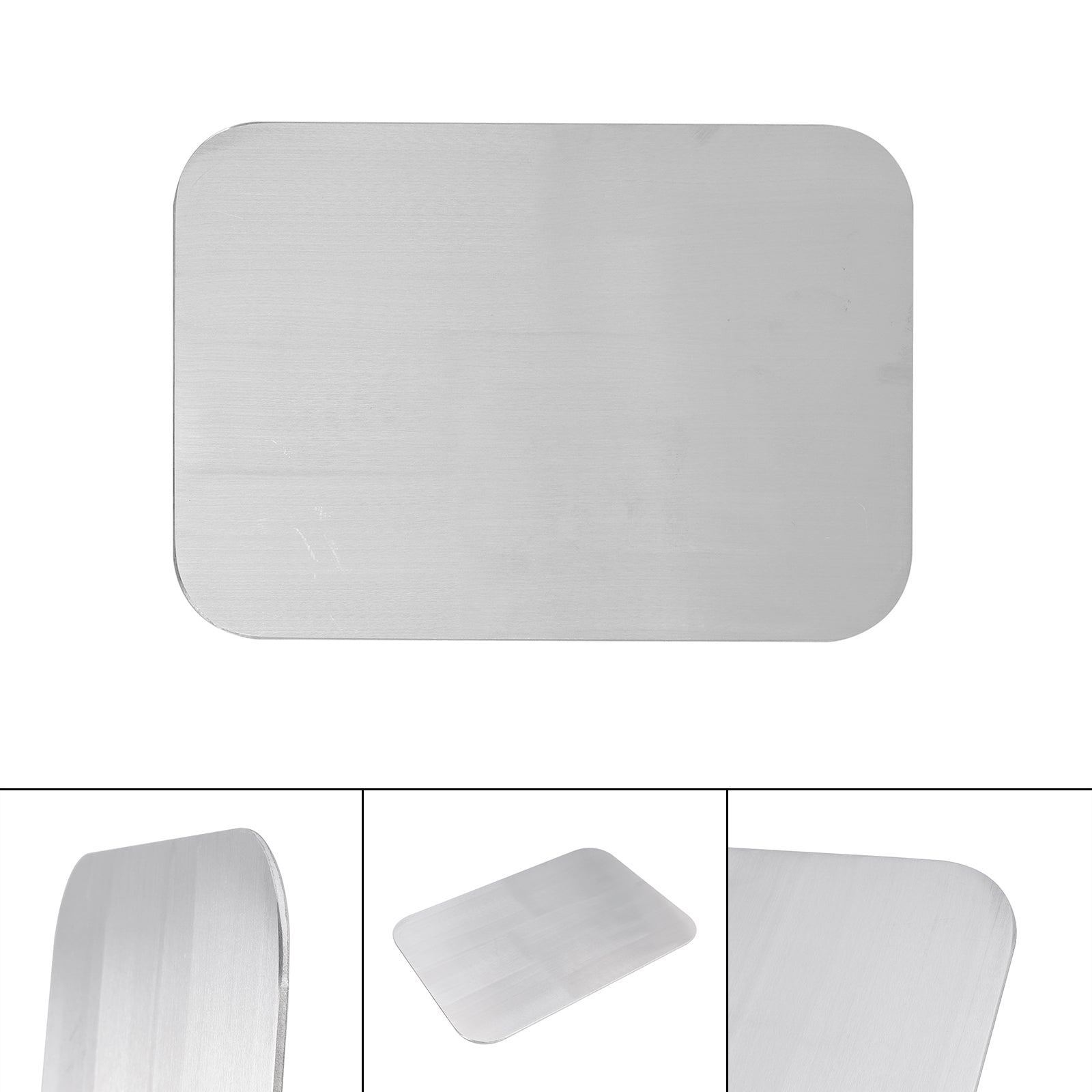 Plaque d'immatriculation quadrilatère vierge en alliage d'aluminium, bricolage universel pour moto