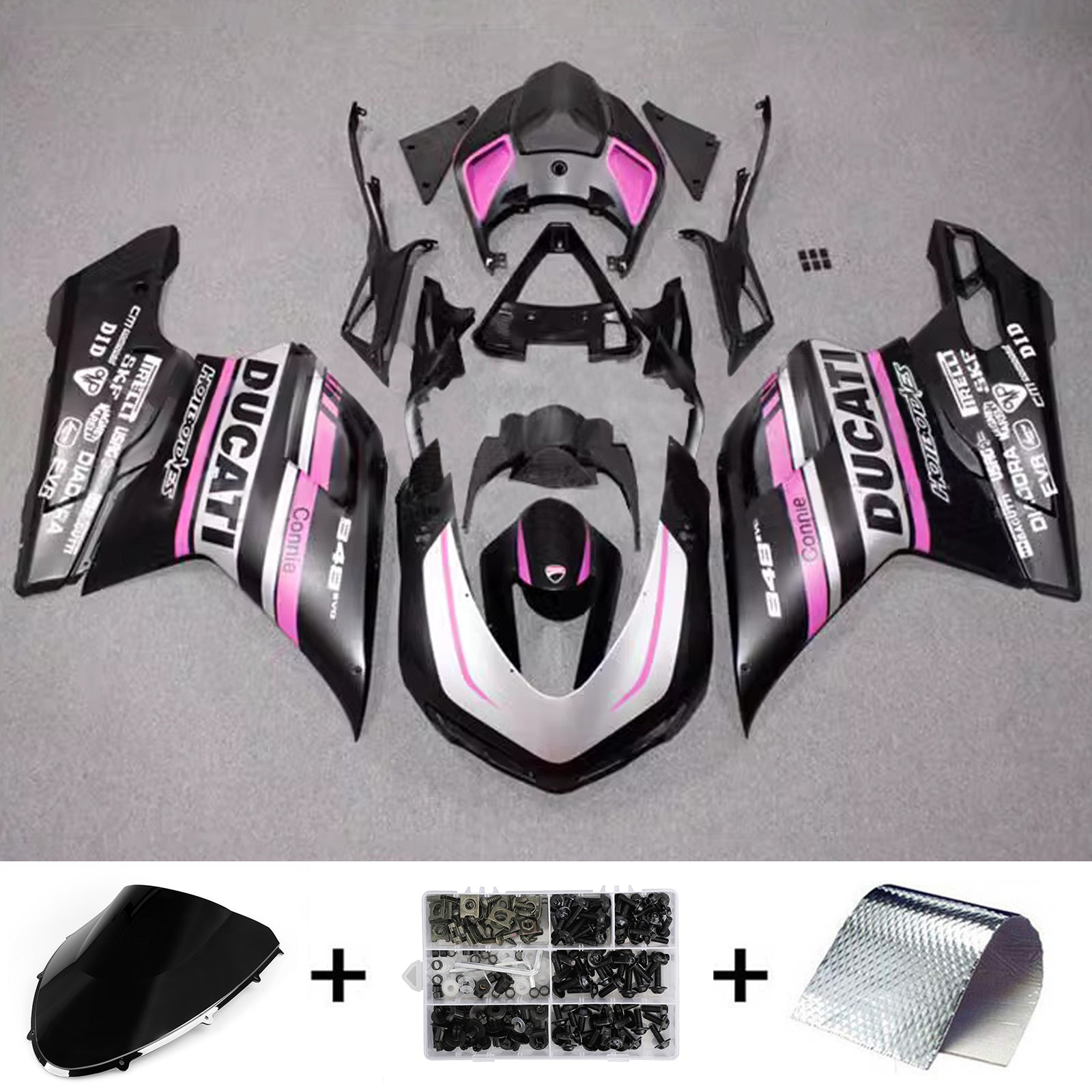 2007-2011 Ducati 1098 1198 848 Fairing Kit Bodywork ABS