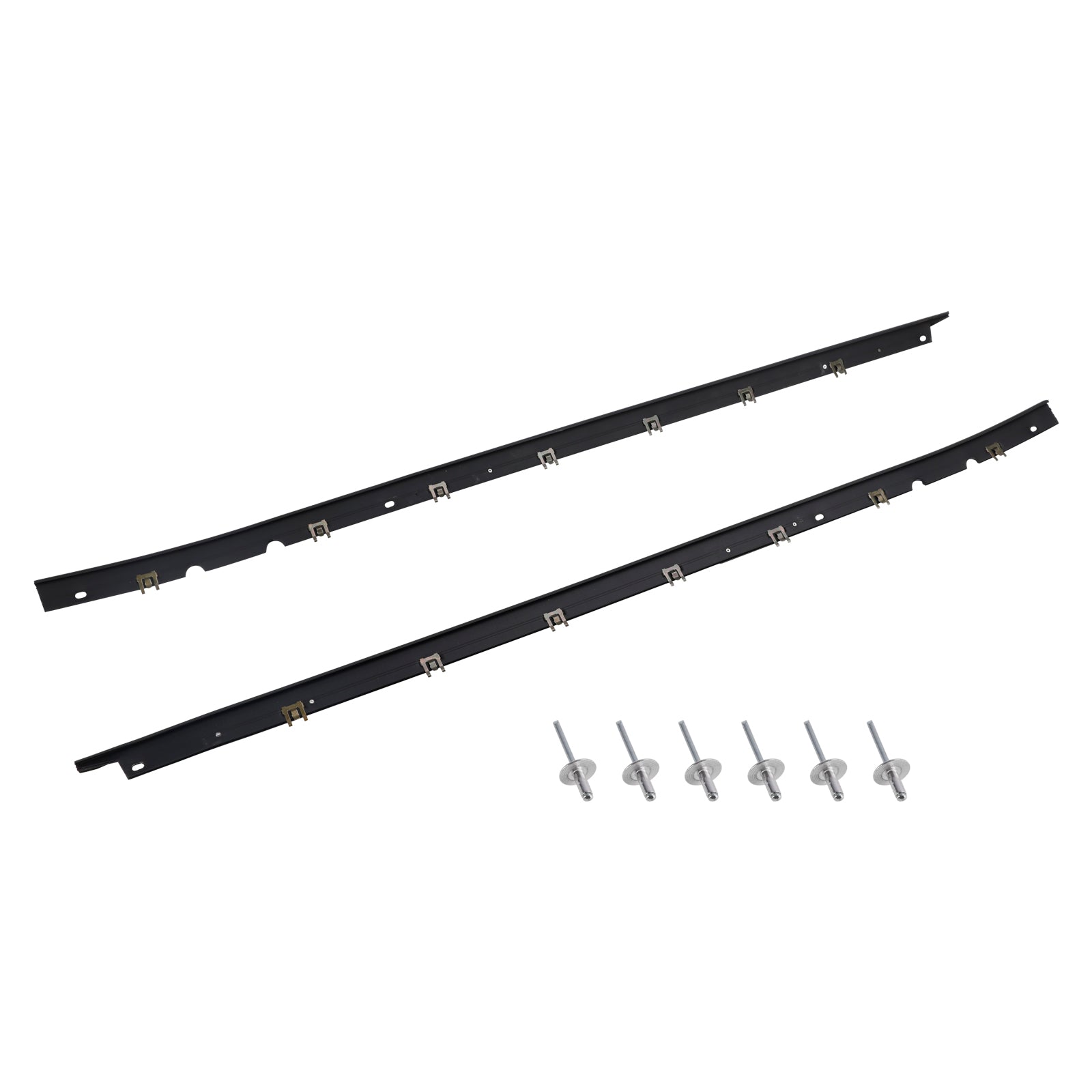 1984-1996 C4 Corvettes Conductor + Panel de puerta lateral del pasajero Sellos de ventana exterior