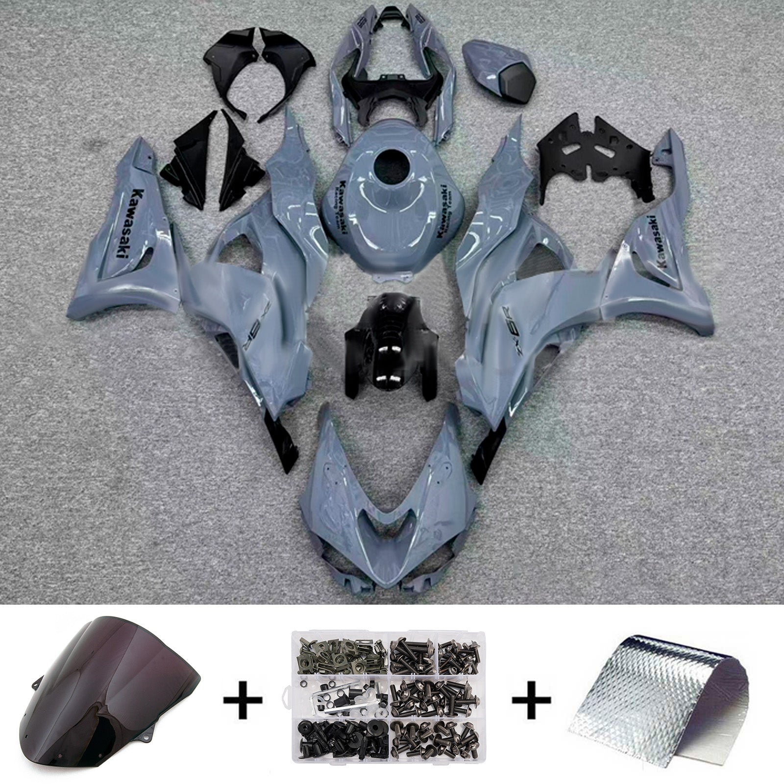 Kit carenatura iniezione carrozzeria in plastica ABS adatta per Kawasaki ZX-6R 2024-2025