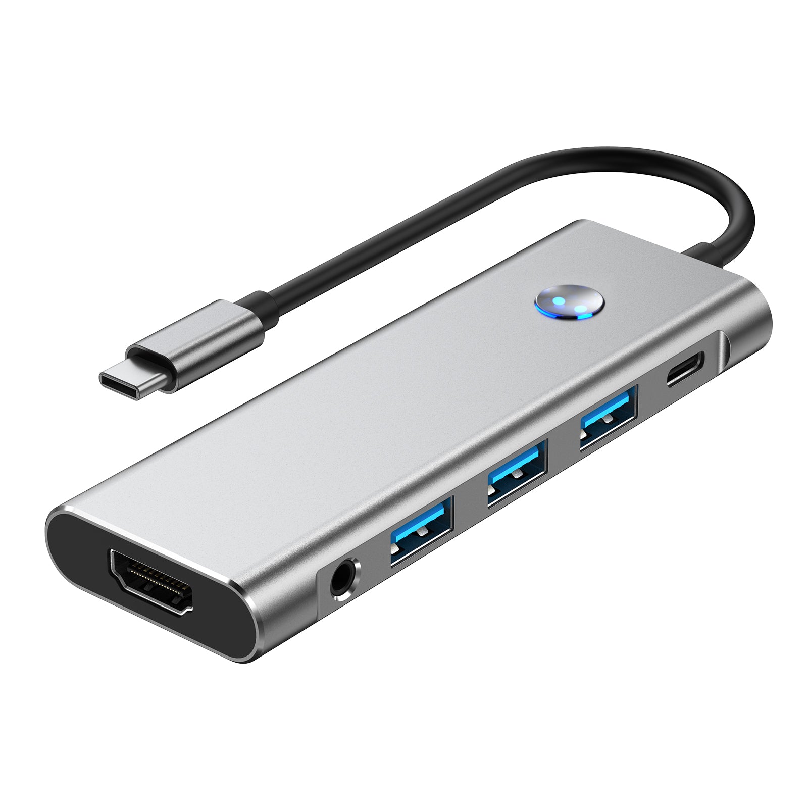 9 in 1 TYPE-C+USB3.0 USB2.0 HDMI SD/TF PD100W Hubadapter voor audiogegevensinterface