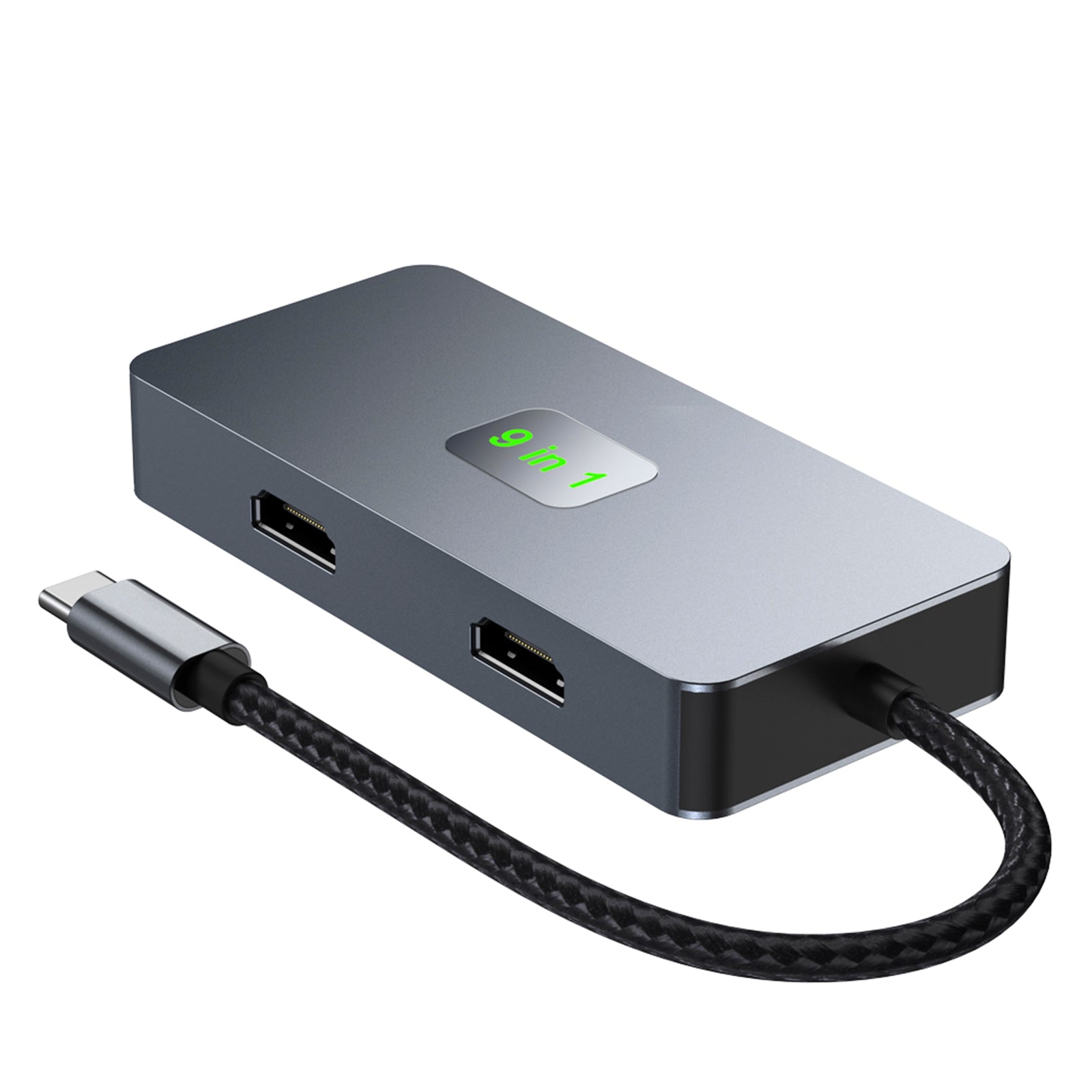 9 en 1 TYPE-C a RJ45(Gigabit)+USB3.0*3+HDMI+USB-CS Data+PD100W+SD/TF iPad Pro