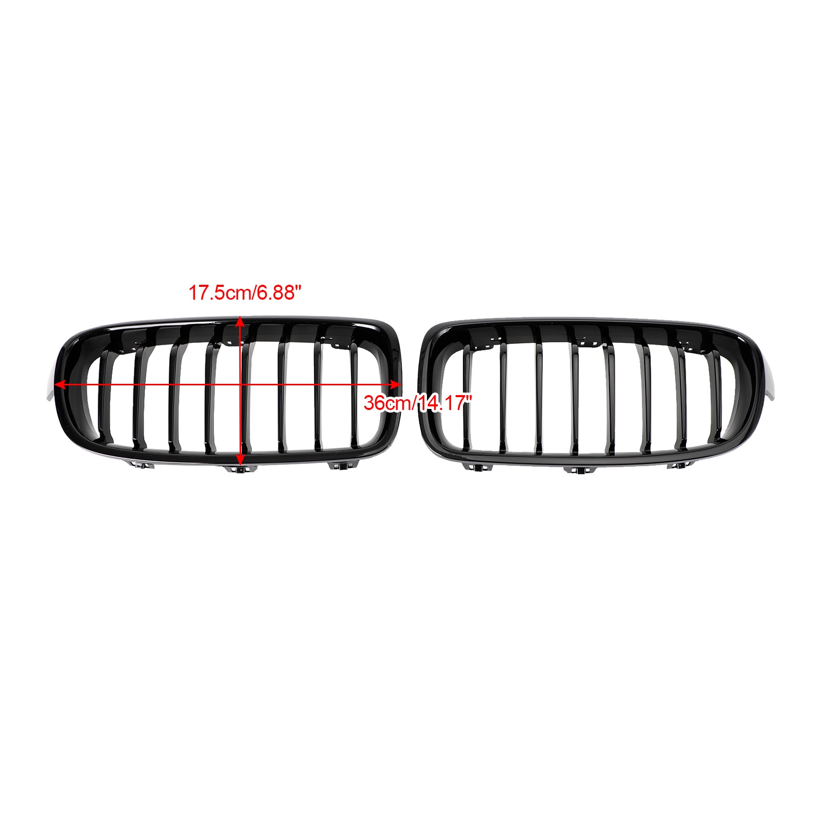 2012-2019 BMW 3-serie F30 F31 F35 Glanzend zwart niergrille vooraan