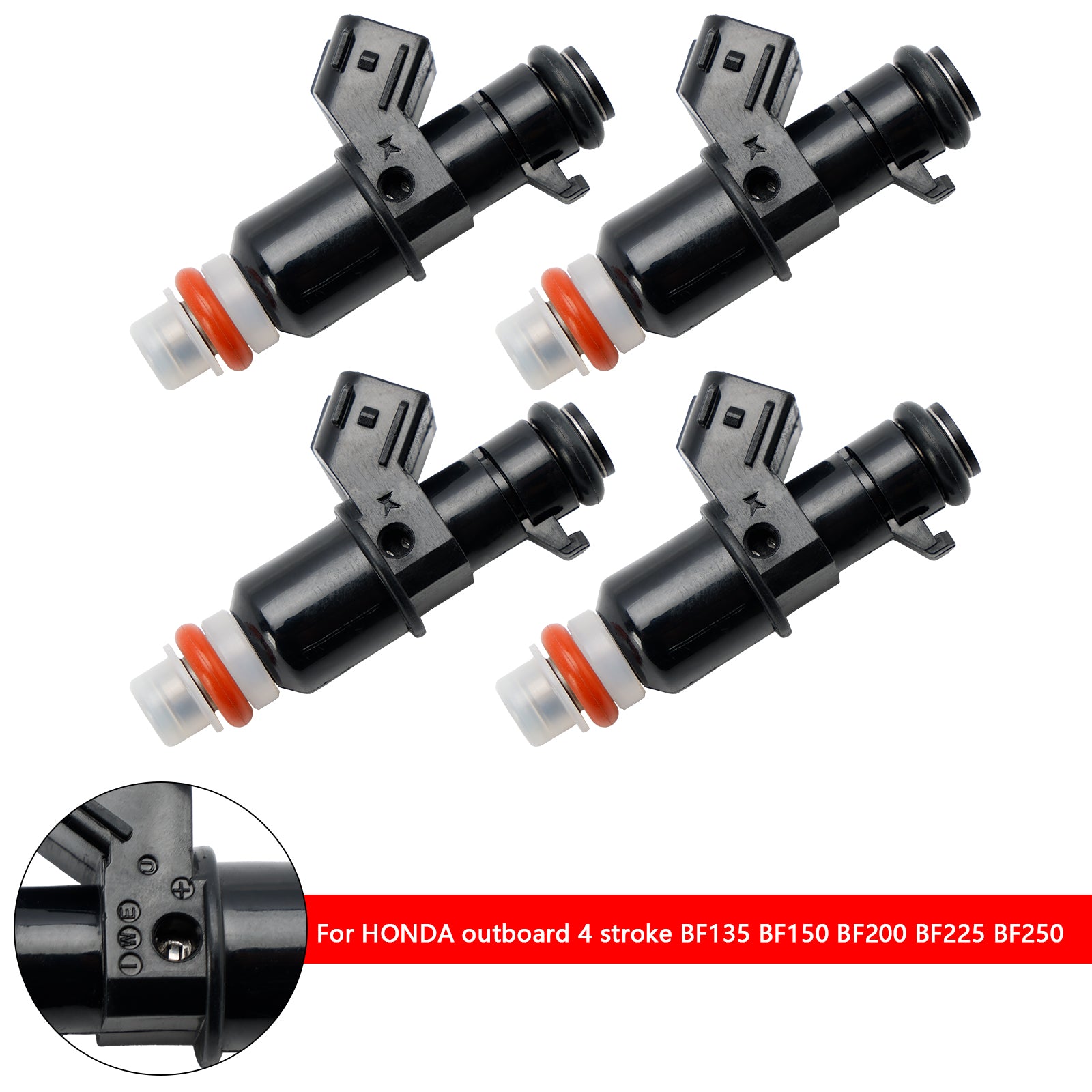 4PCS Fuel Injectors For Honda 115hp 135hp 150hp BF200 BF225 BF250 16450-ZY6-003