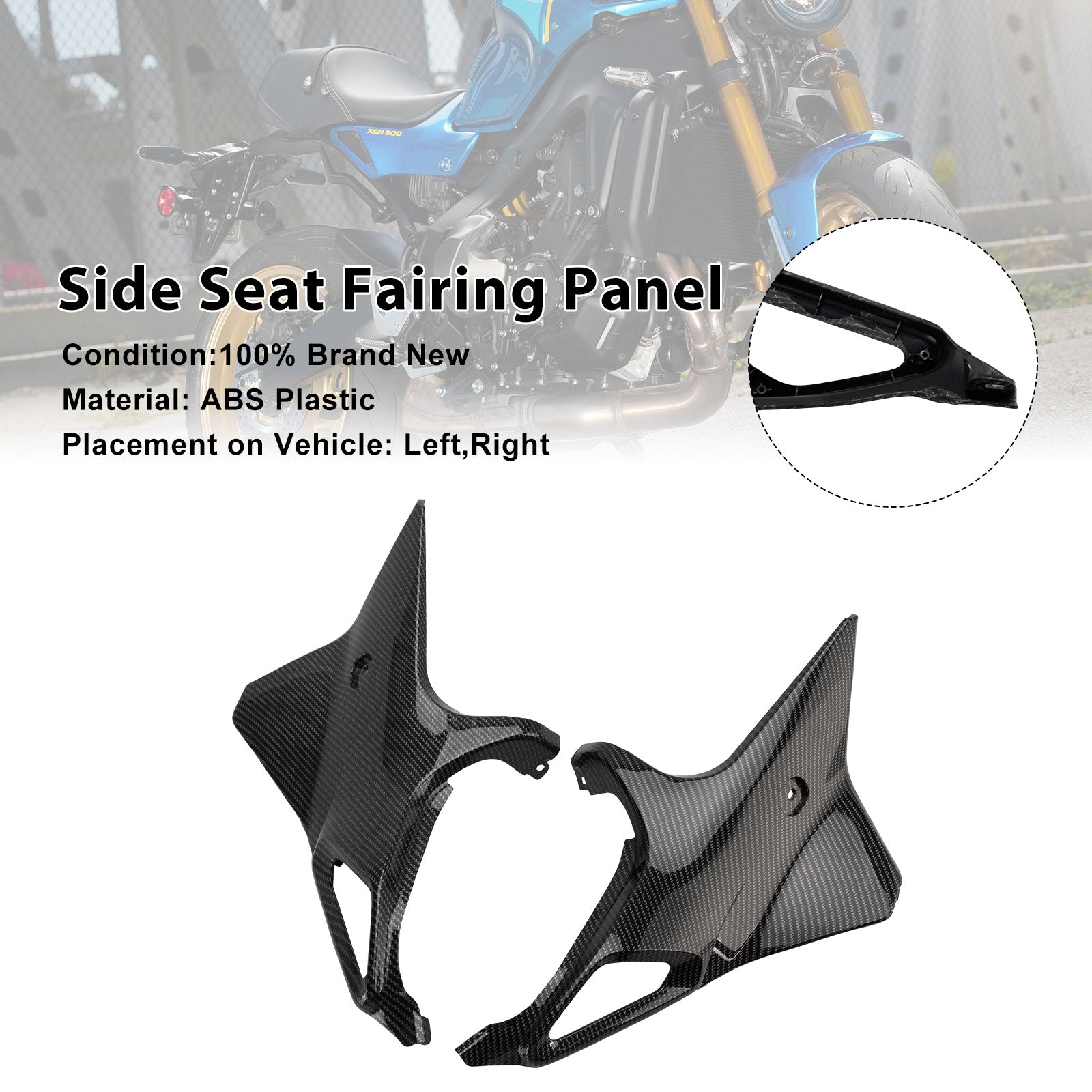 Capot de panneau de carénage de siège latéral Yamaha XSR 900 XSR900 2022-2025