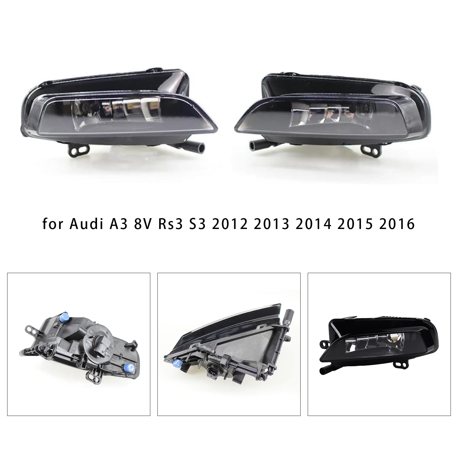 2012-2016 Audi A3 8V RS3 S3 paire lampes légères de brouillard droit avant avec ampoules