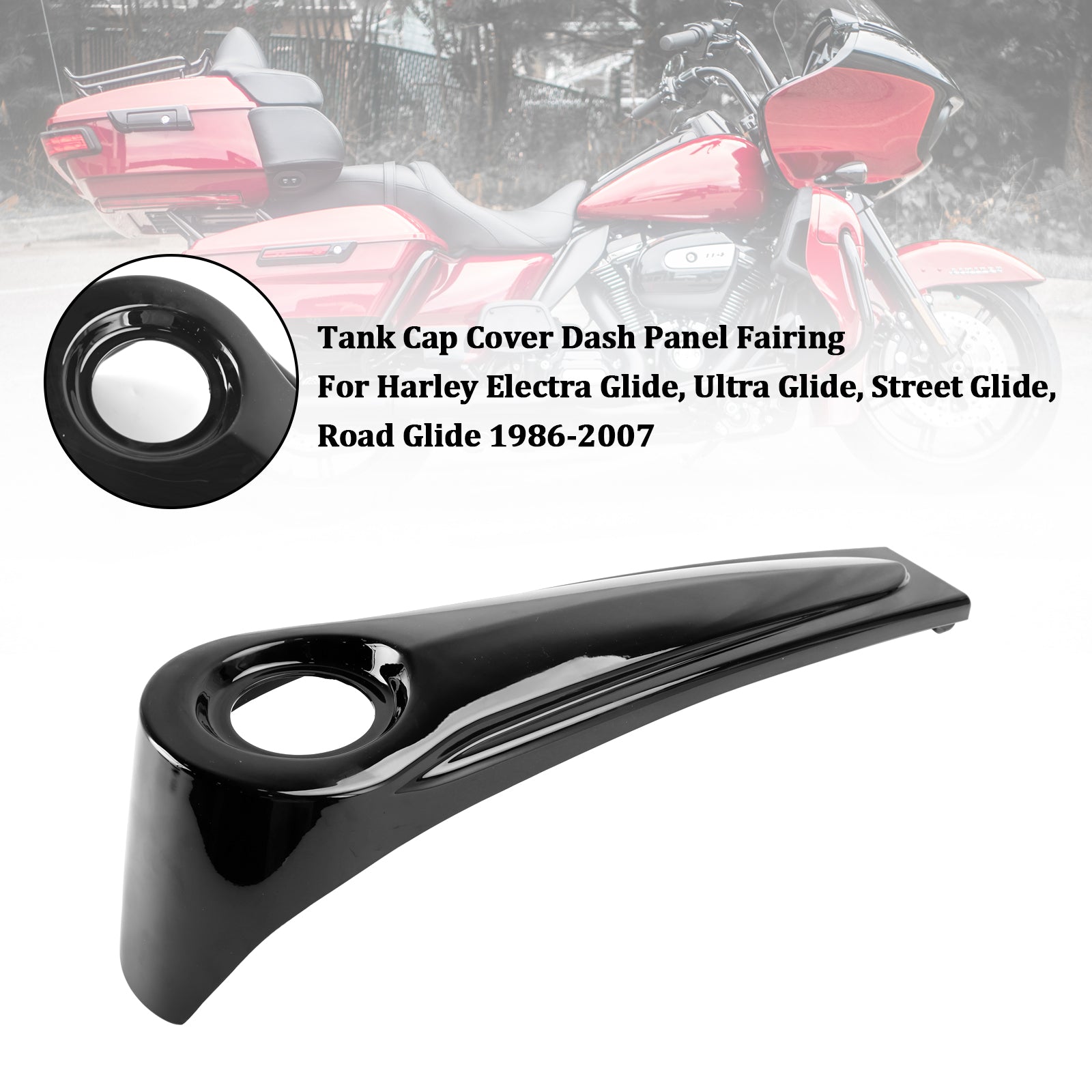 1986-2007 Harley Electra Glide, Ultra Glide, Street Glide, Road Glide Tank Cap Cover Panel Fairing