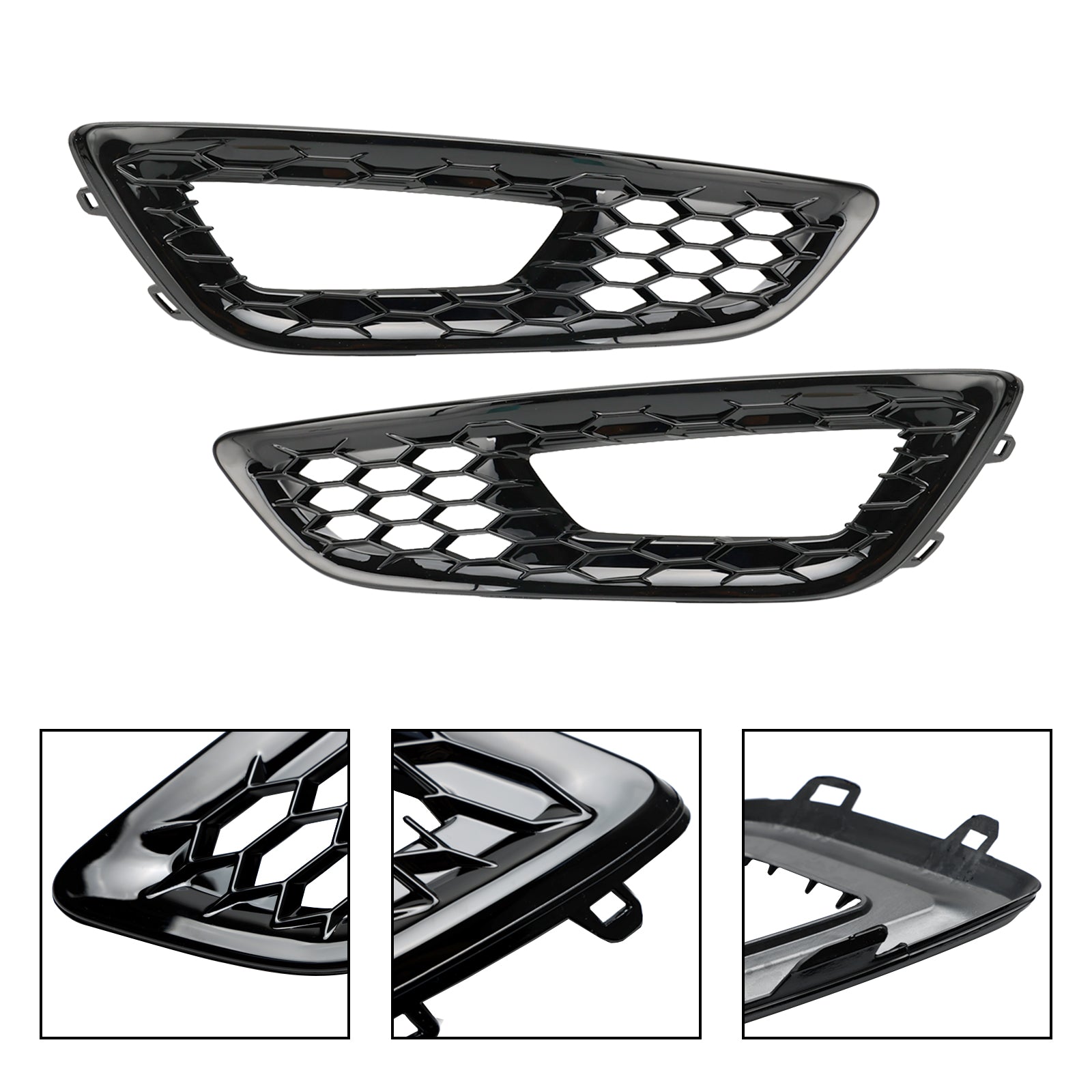 2015-2018 Ford Focus 2PCS Front Bumper Fog Light Lamp Cover Bezel Grille F1EZ15266D