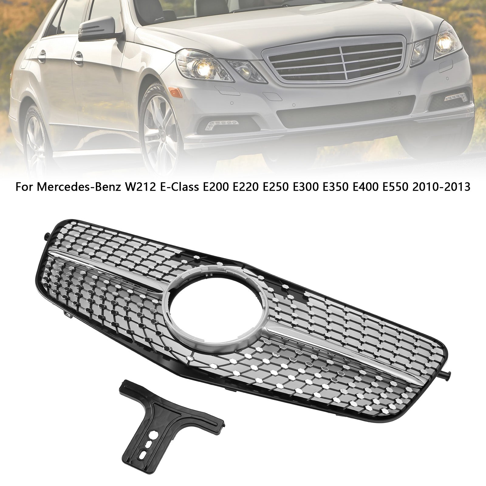 Mercedes-Benz 2010 – 2013 W212 Trieda E E200 E220 E250 E300 E350 E400 E55 Diamantová predná mriežka