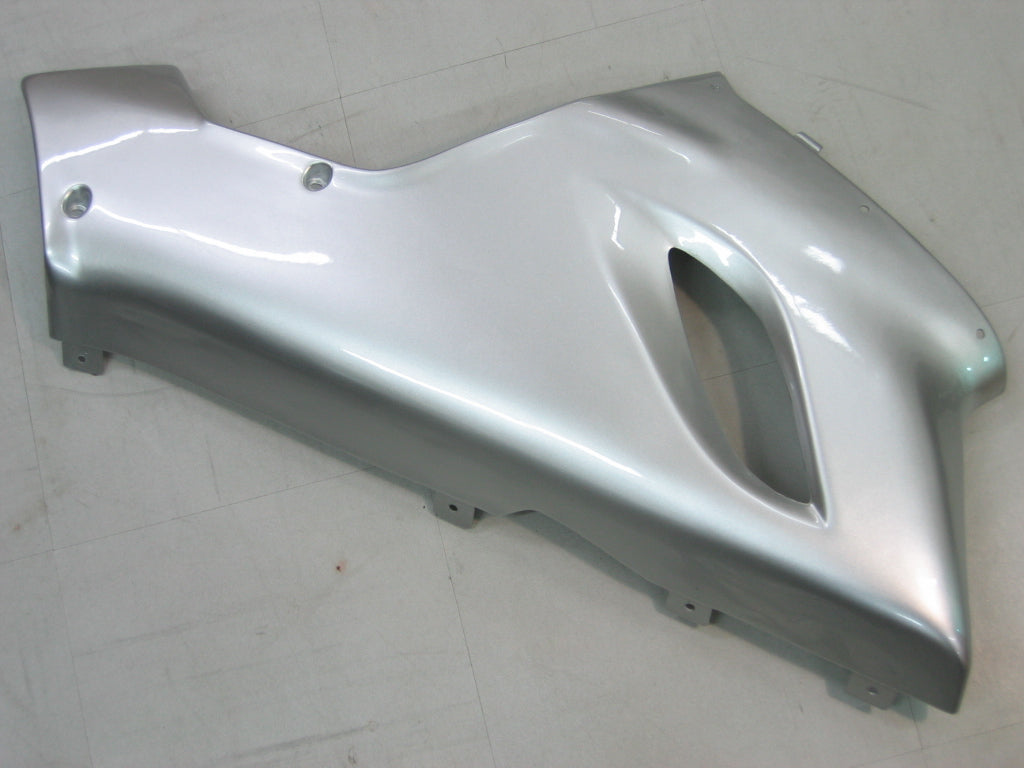 2005-2006 Kawasaki ZX6R 636 Fairings Silver & Red Flame Ninja Racing Generic