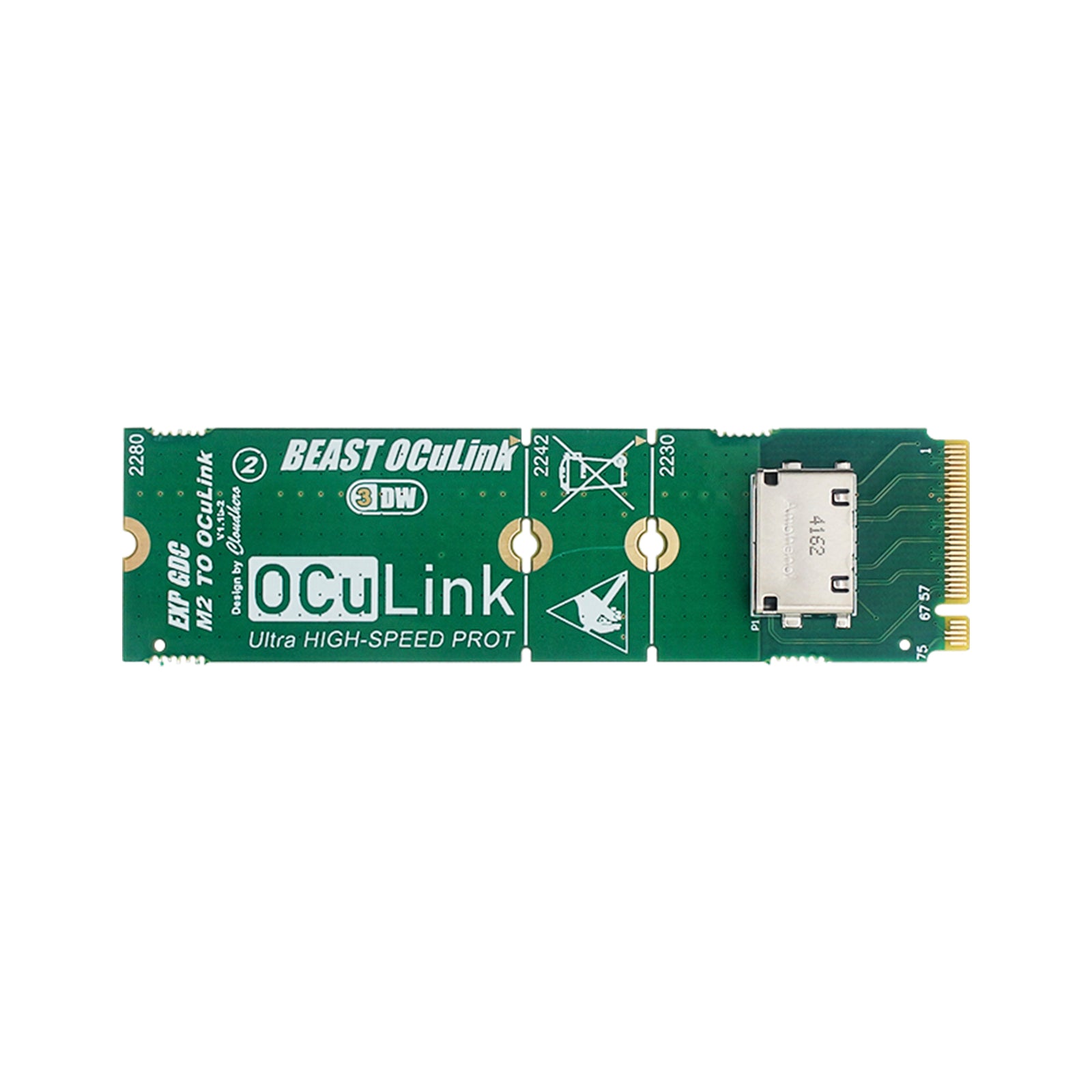 M.2 naar OCuLink-adapterkaart M.2 M SLEUTEL naar OCULINK-interfaceconversiekaart