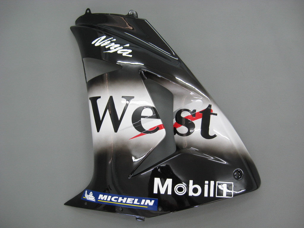 2006-2007 Kawasaki ZX 10R Amotopart Fairings Black White West Racing Customs Fairing