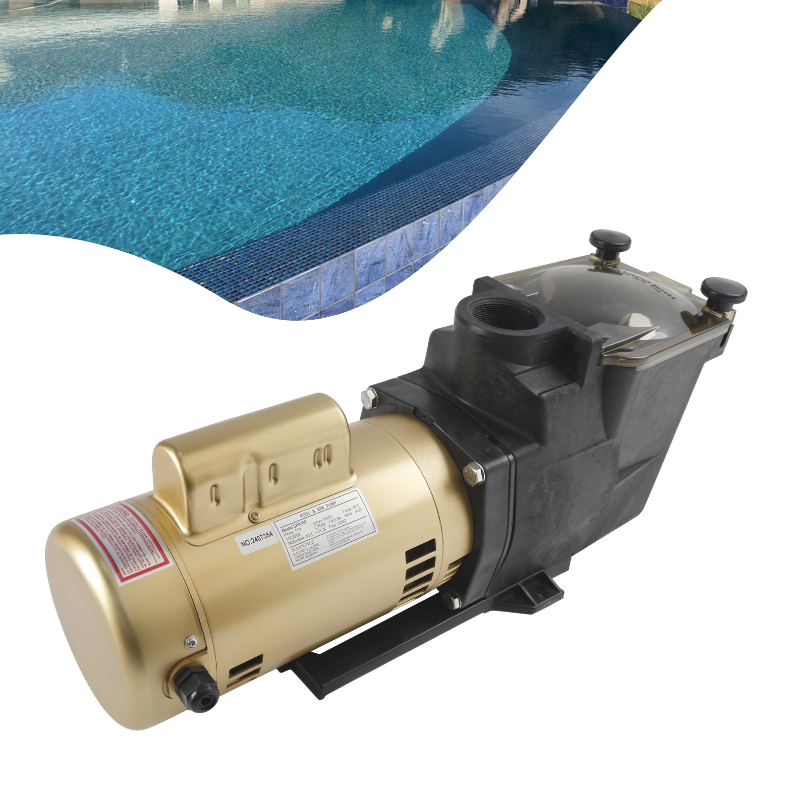 W3Pompe de piscine SP2605X7 Super Pump à vitesse unique 3/4HP 115/230V pour Hayward