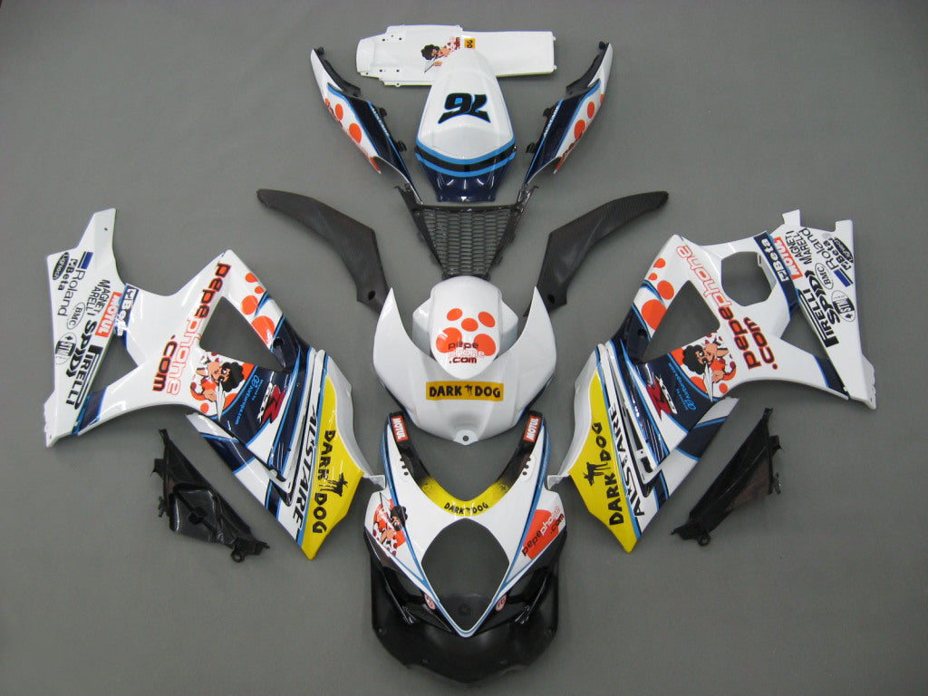 2007-2008 GSXR1000 Carénage de carrosserie multicolore Ensemble de plastiques moulés par injection ABS générique