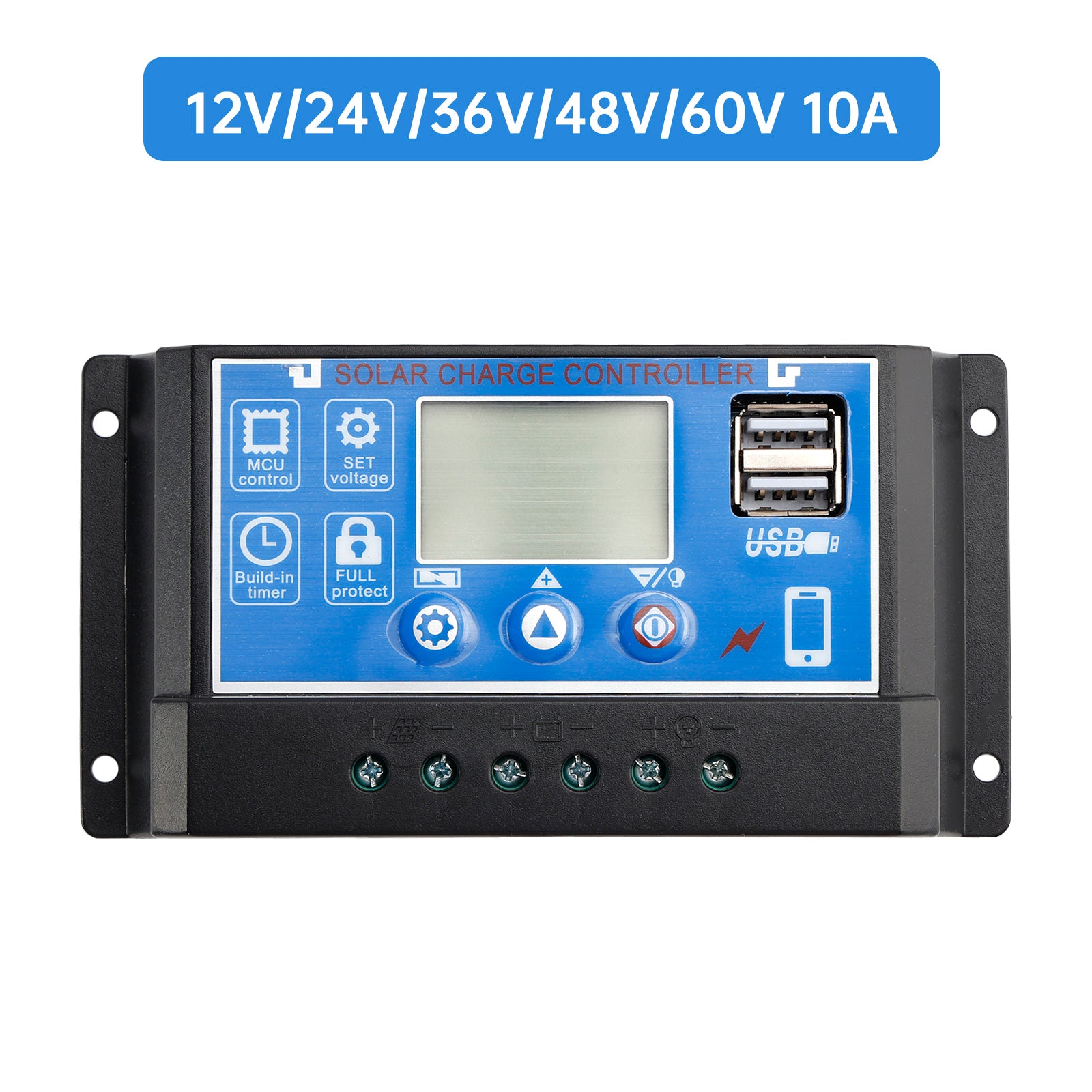 12V-60V PWM Solar Controller Weergave huidige zonne-straatverlichting Controle 0V Start
