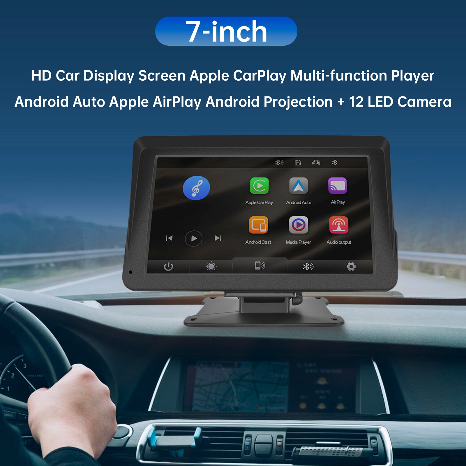 7-inch CarPlay Multifunction Player Auto Apple AirPlay Android Projection Camera