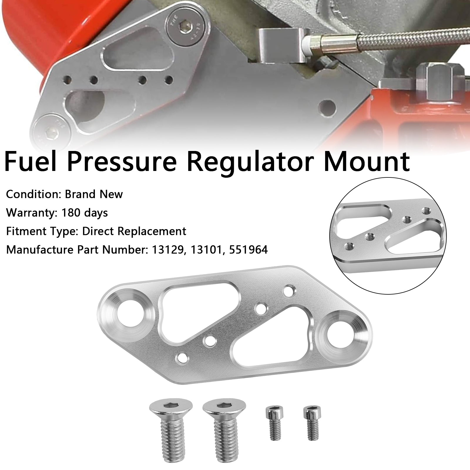 Drivstofftrykkregulator Mount Fit Ls Cylinder Head Montering Billet Fit Chevy