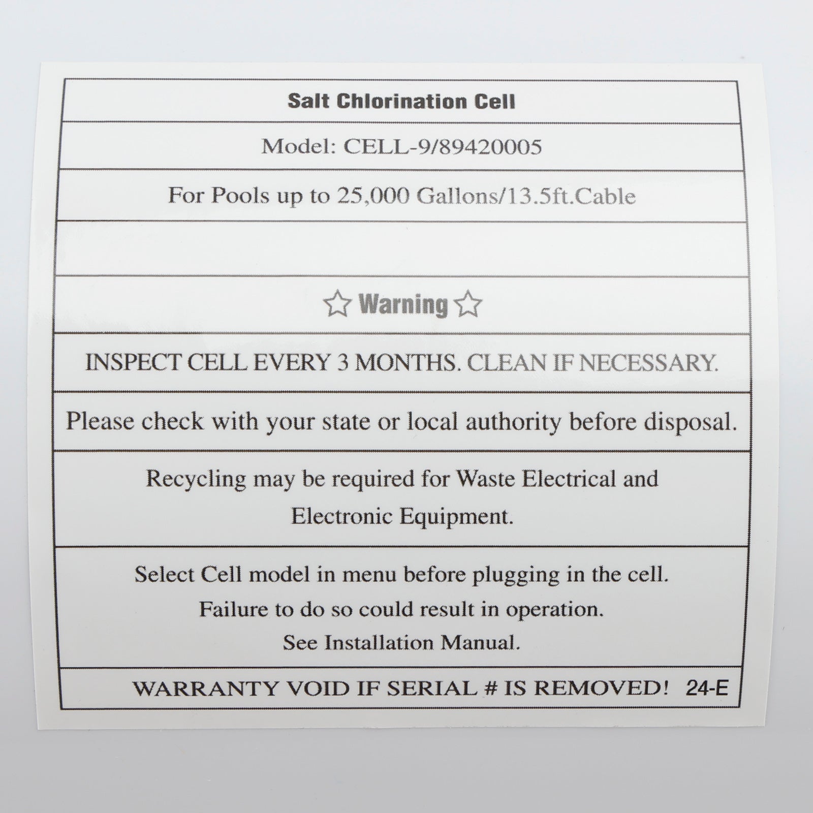 W3Cellule de chloration au sel TurboCell T-Cell-9 pour Hayward jusqu&#39;à 25 000 gallons