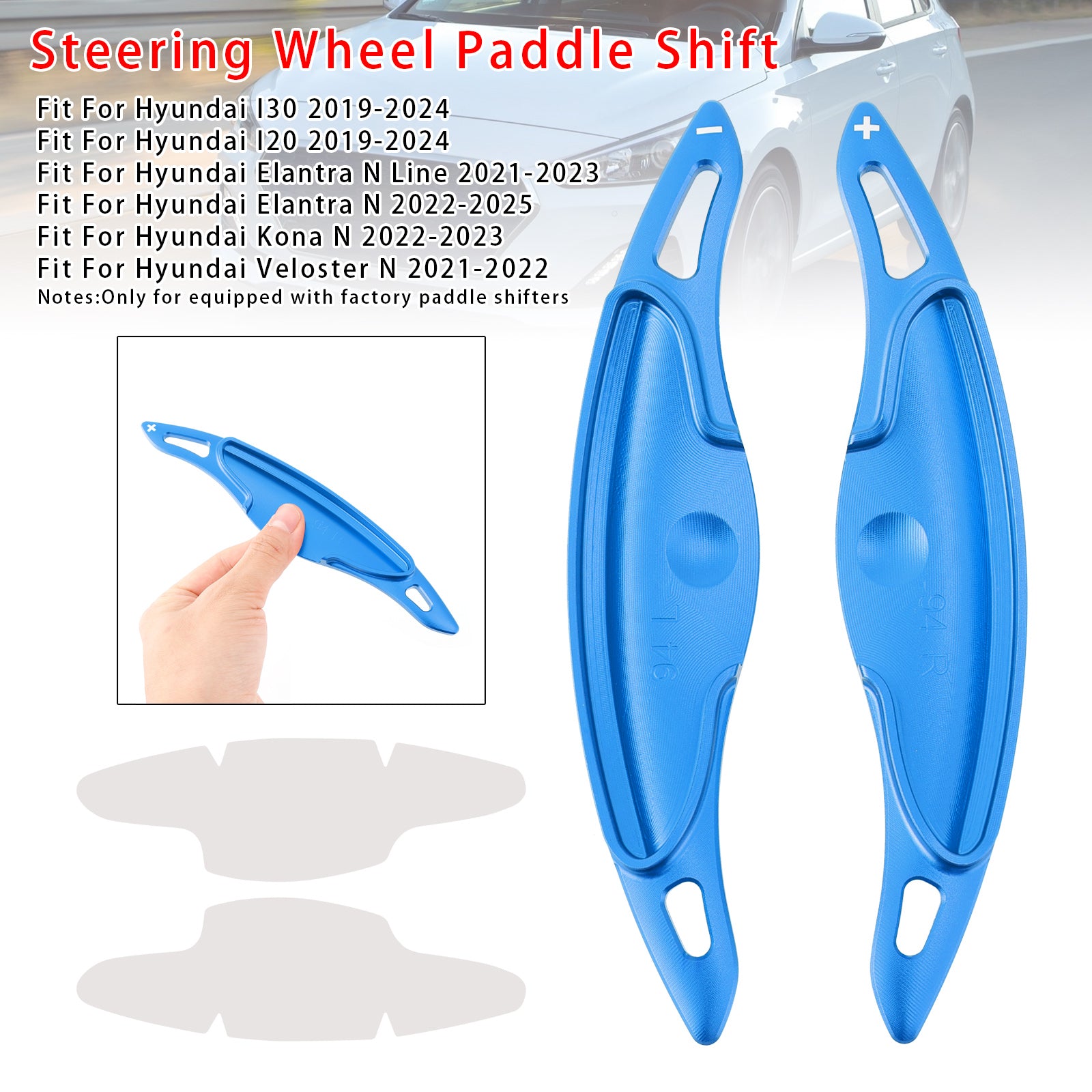 Stuurwiel schakelpeddelverlenging voor Hyundai Elantra i30 aluminium