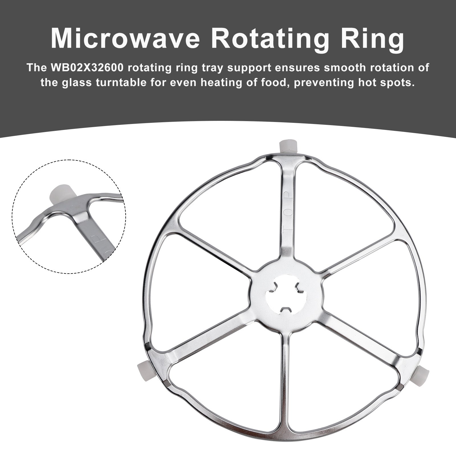 WB02X32600 WB06X10651 for GE Mikrobølgeovn Roller Ring Tray Support