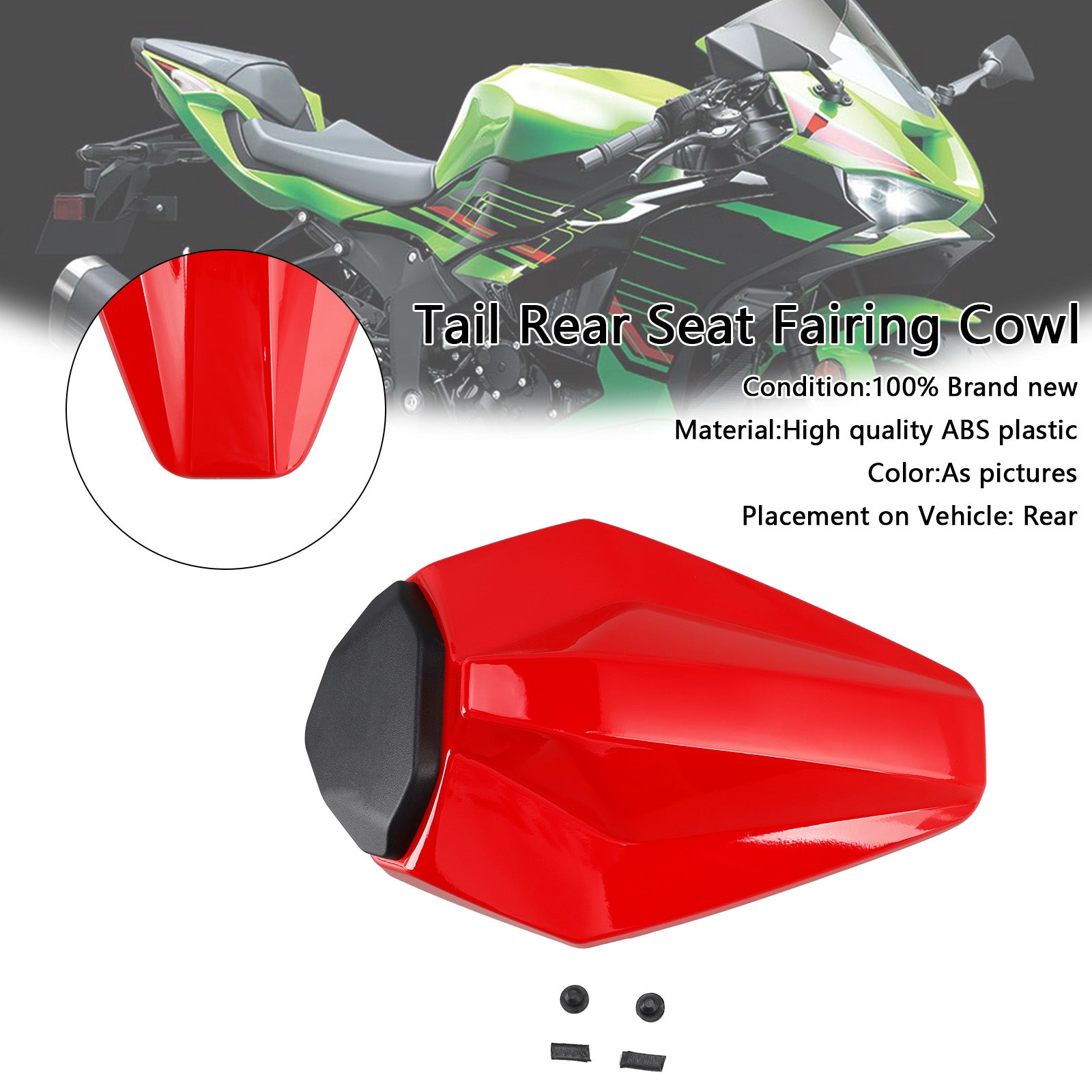 2019-2025 Kawasaki ZX6R ZX-6R Racing tail Baksätes kåpa