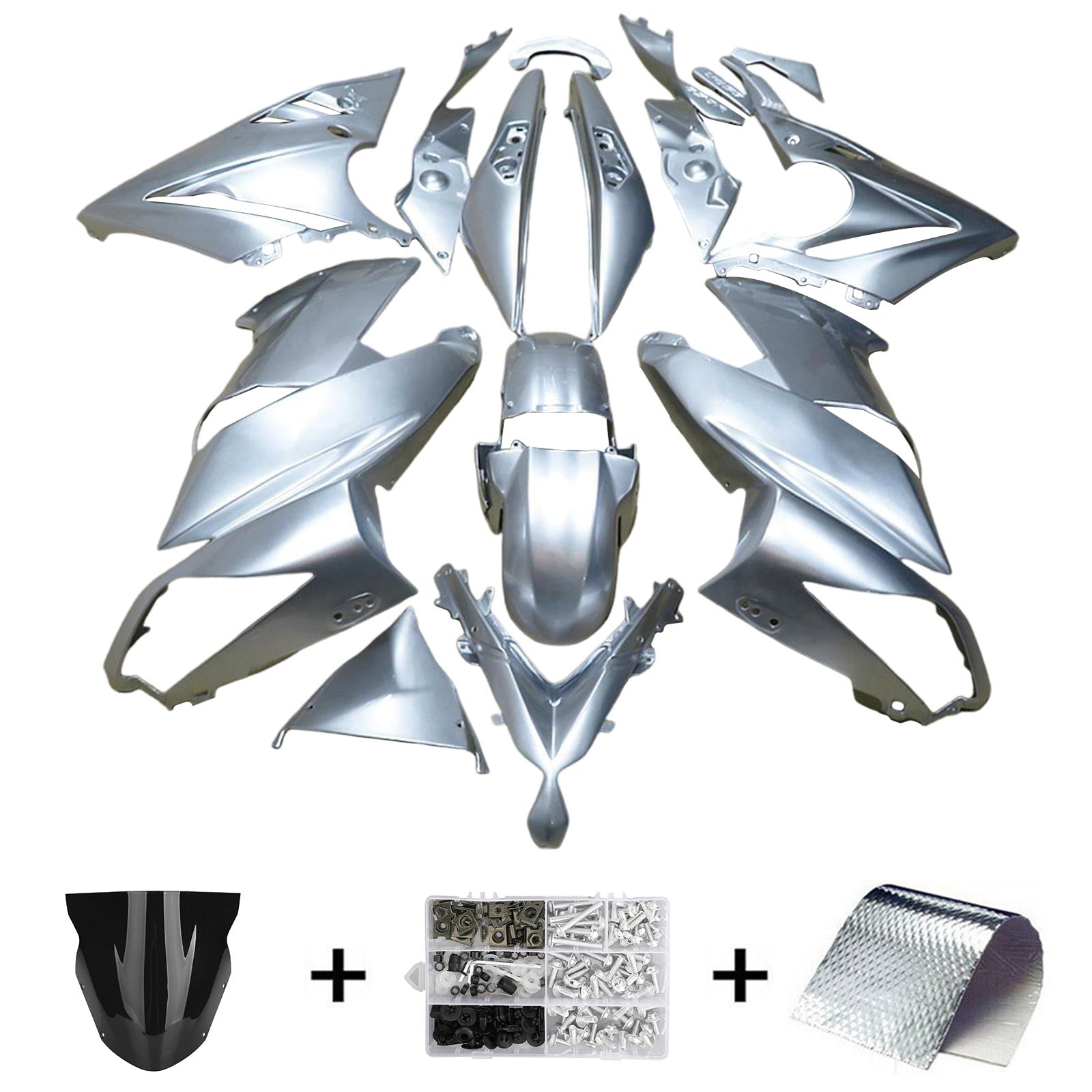 2009-2011 Kawasaki Ninja 650 ER-6F EX650 Injection Fairing Kit Plastic