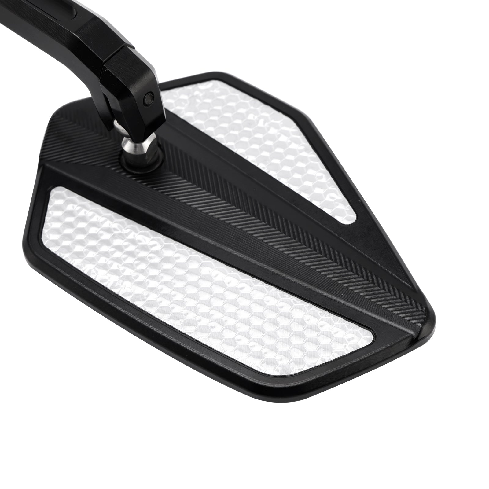 Ensemble de rétroviseurs d'extrémité de guidon en aluminium CNC noir 7/8" Rétroviseurs universels