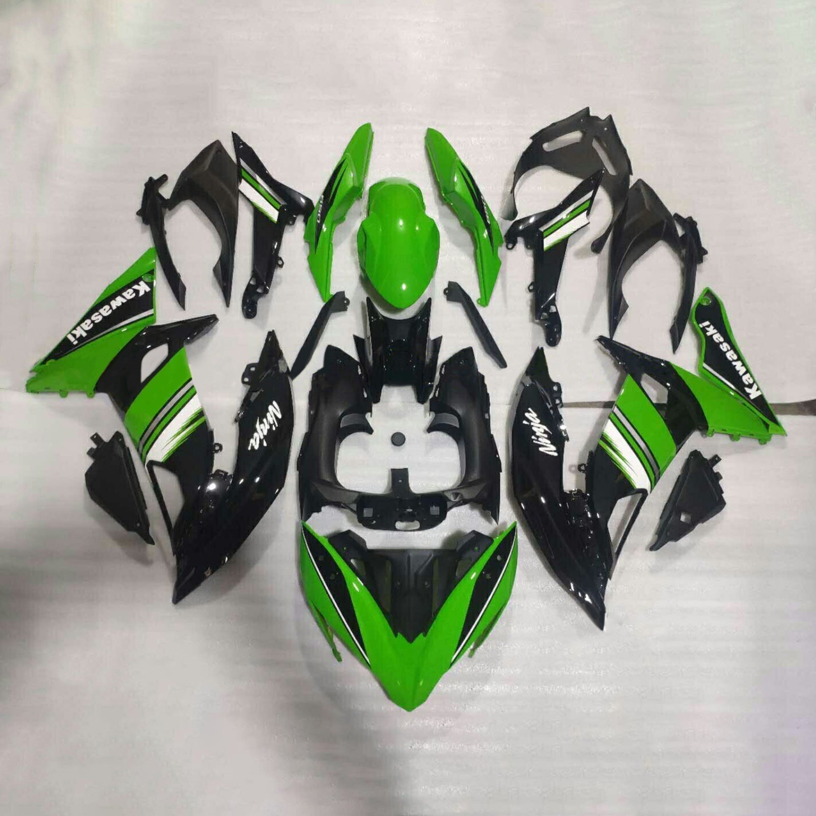 Kit de carénage d'injection Kawasaki ER6F/Ninja650R 2017-2019, carrosserie en plastique ABS #114