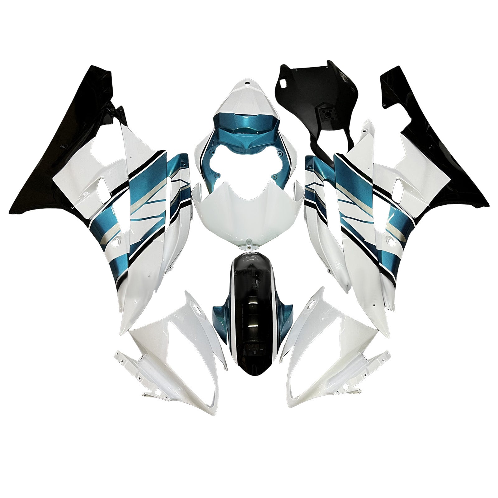 Kit de carénage d'injection carrosserie plastique ABS pour Yamaha YZFR6 YZF-R6 2006-2007