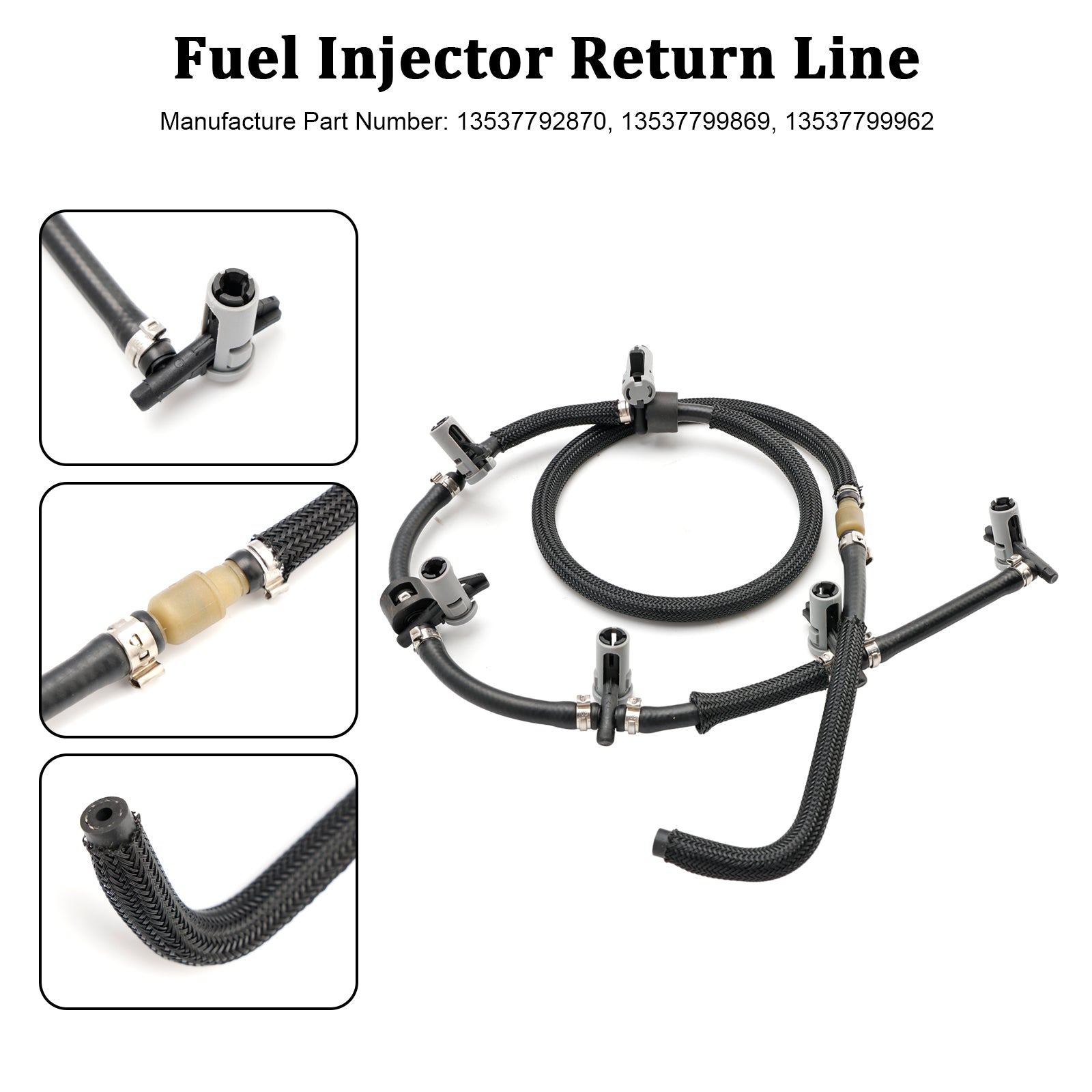 Fuel Return Line Hose Pipe Injector Hose Leak Line Fit BMW 3 5 6 7 X3 X5 X6