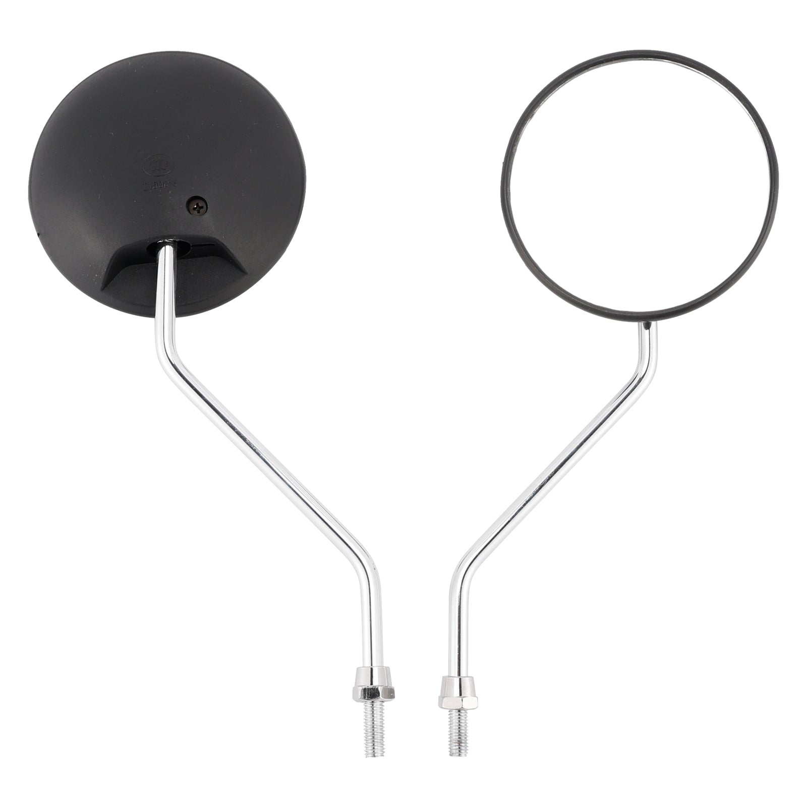 Okrúhla čierna s chrómovým zrkadlom 8 mm pre honda na/nc/nn/nq/nx/pa/se/tg50 c70