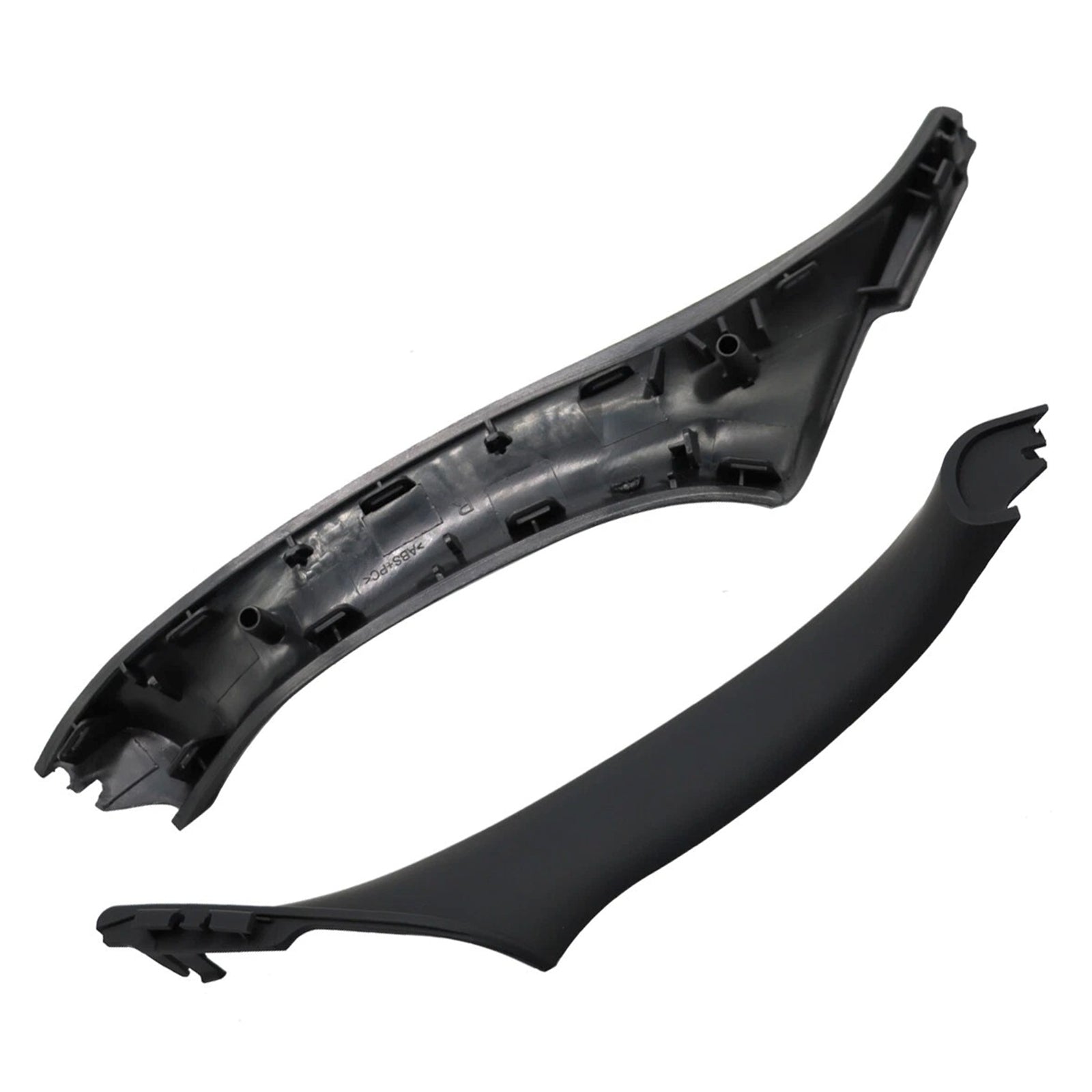 7x Zwart Binnendeurpaneel Handvat Pull Trim Cover Voor BMW 5 Serie F10 F11 10-16