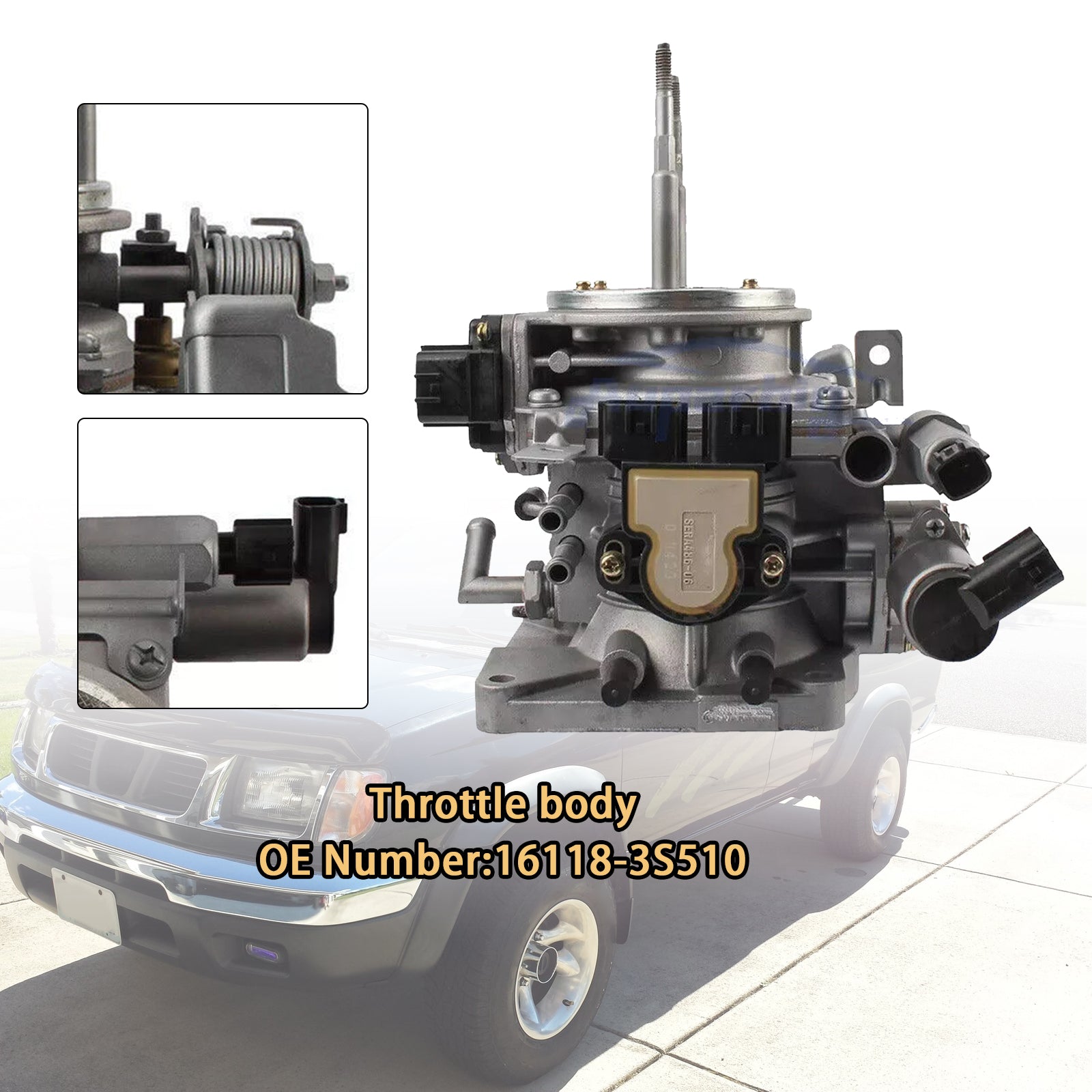 1998-2002 Nissan Frontier XE SE 4 Cyl 2,4L Gasspjäll 16118-3S510