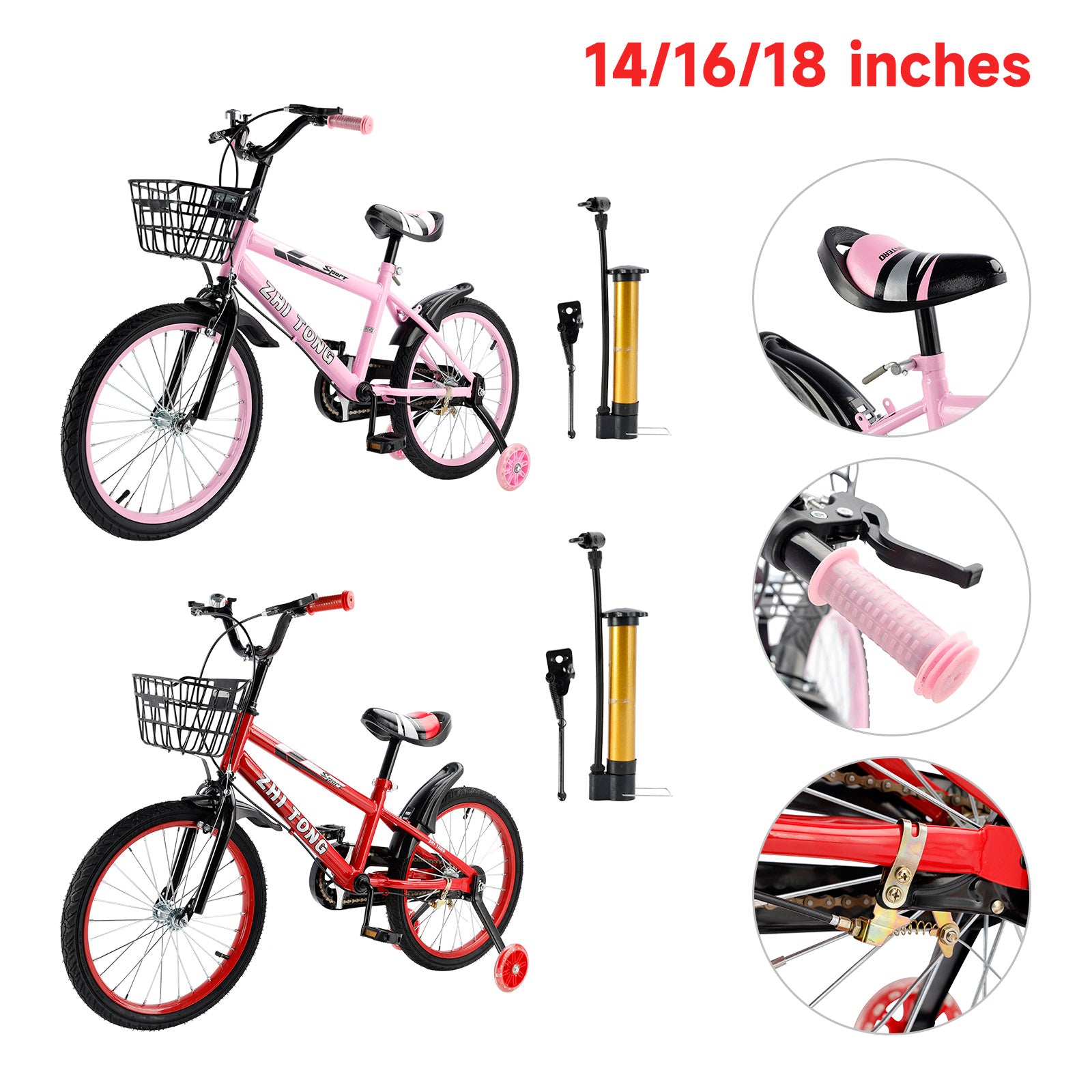 14/16/18 inches Kid's Bike Child Bicycle Boys and Girls with auxiliary wheel