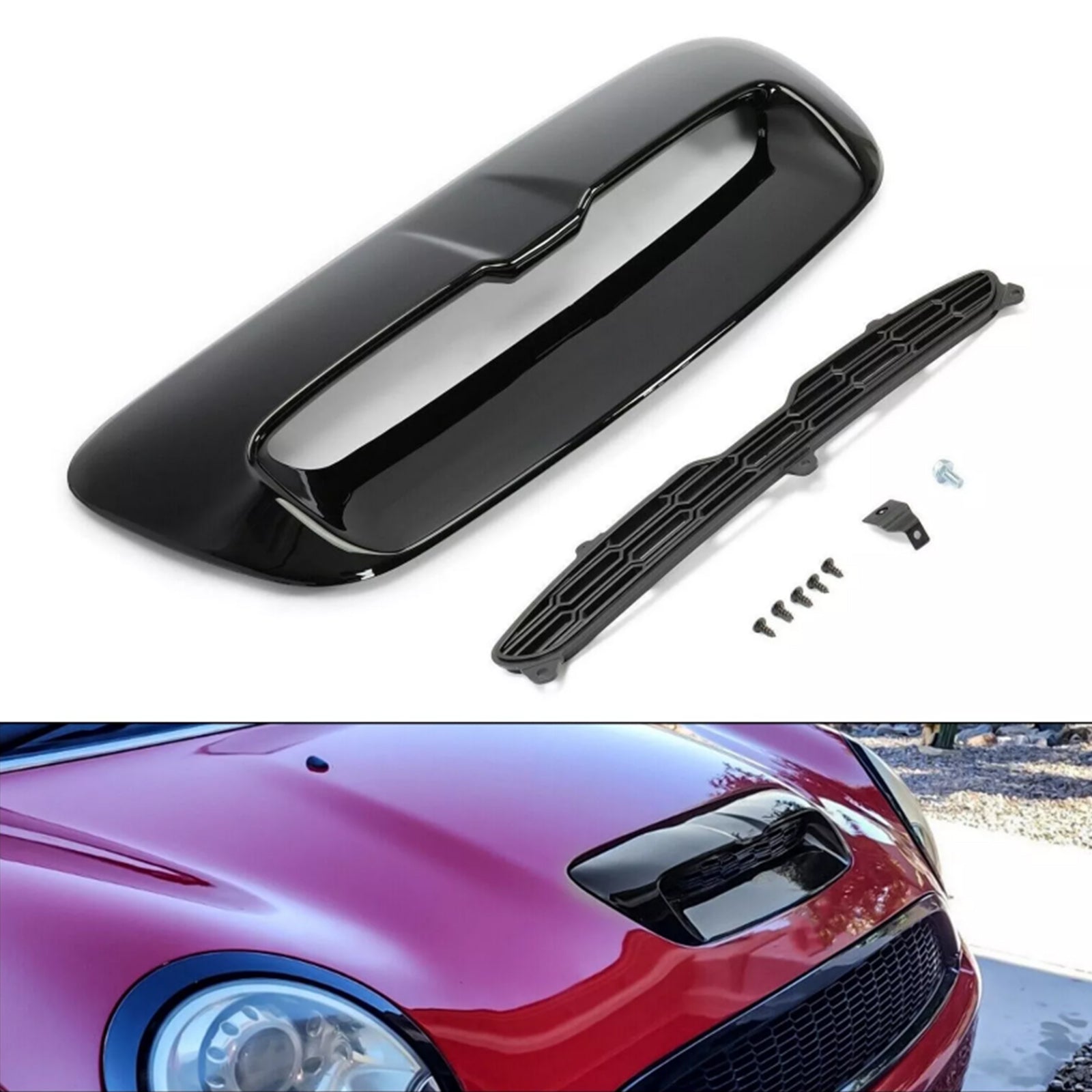 Hood Grill Air Intake Vent Scoop For Mini Cooper S R55 R56 R57 R58 R59 2007-2014