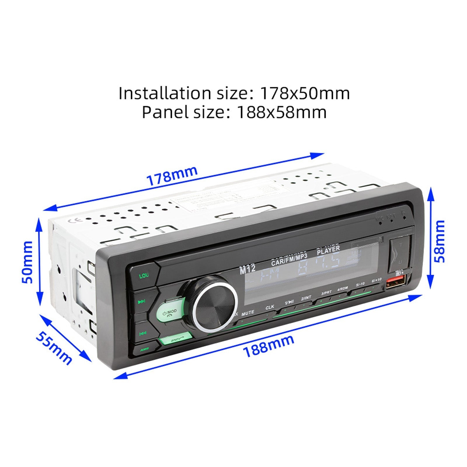 Radio stéréo Bluetooth intelligente AI, lecteur MP3 FM pour voiture, positionnement pour trouver une voiture